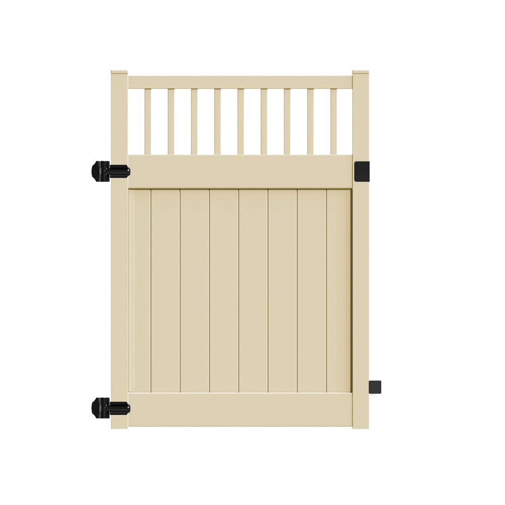 Freedom 73040173 Portsmouth 6-ft H x 5-ft W Sand Vinyl Flat-top Fence gate kit (Unassembled)