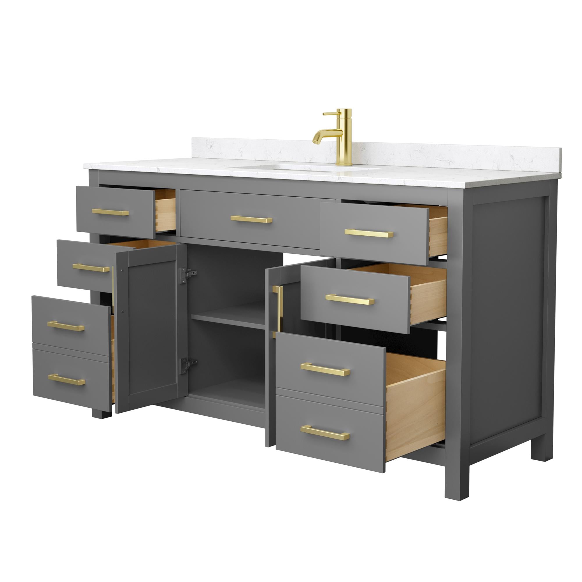 Wyndham Collection WCG242460SGGCCUNSMXX Bath-Vanity-Combo - View #3