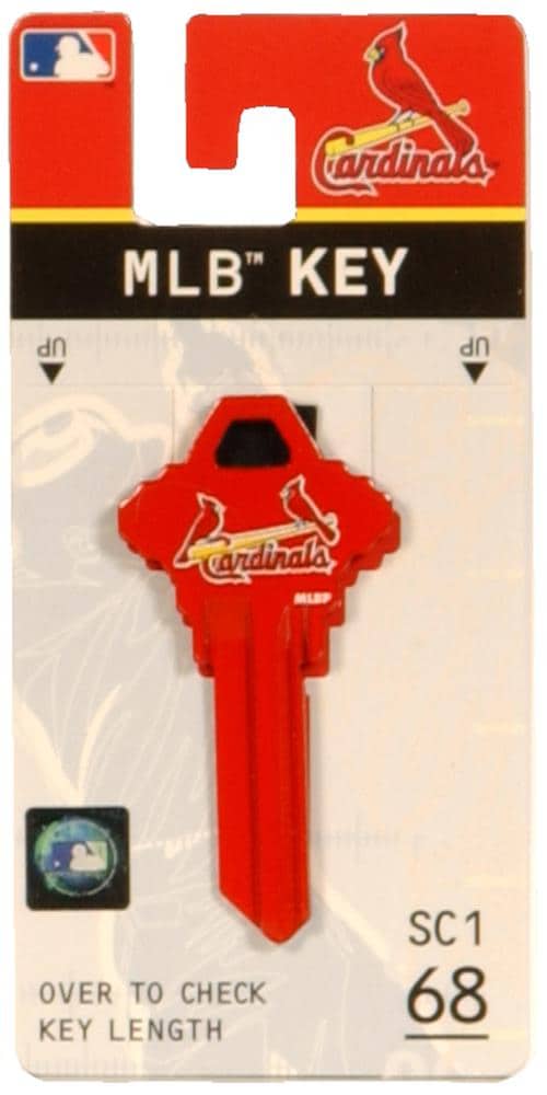 Fanatix St. Louis Cardinals Painted Team Colors Sports Brass House/Entry  Key Blank
