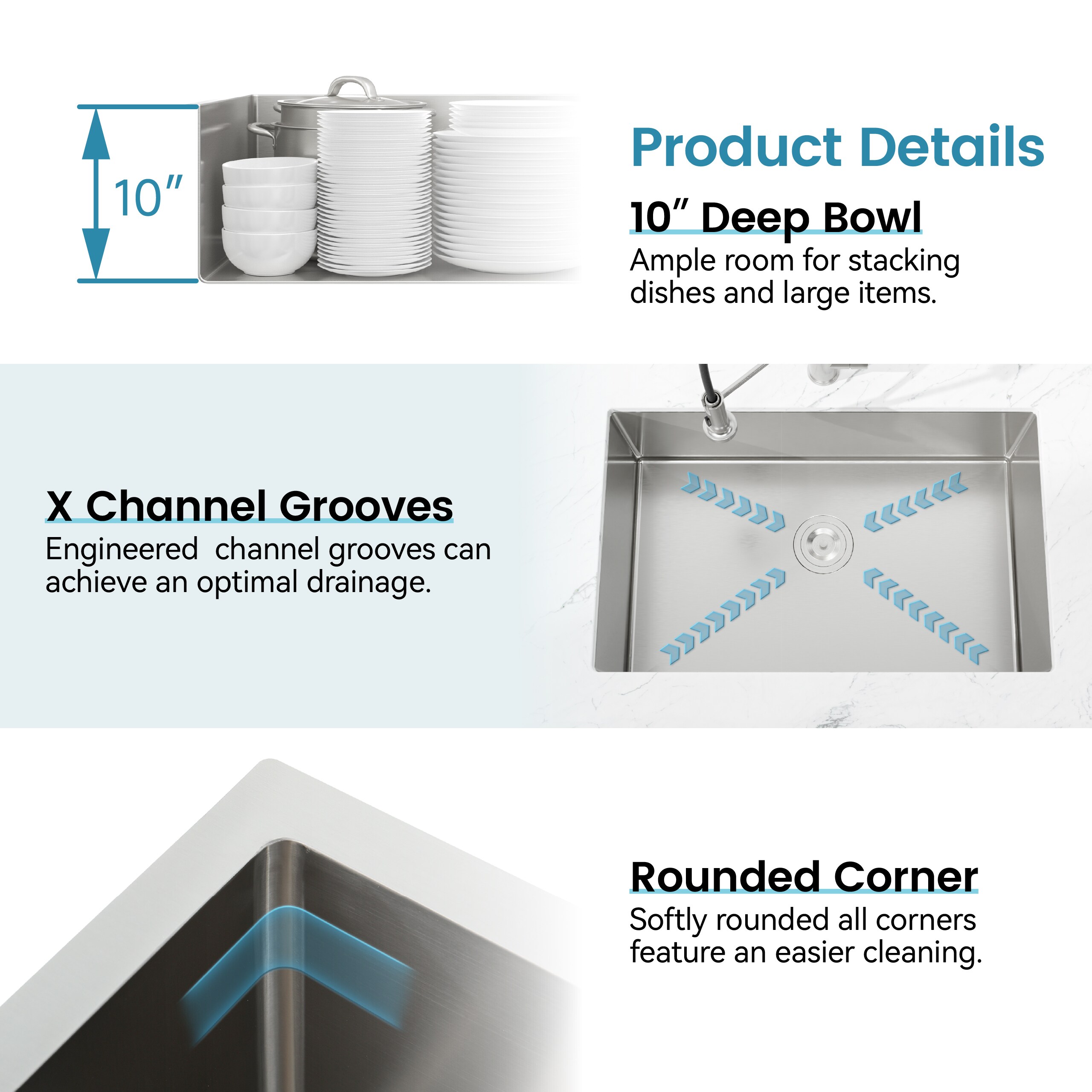 Forclover MONMSK17 Kitchen-Sinks - View #3