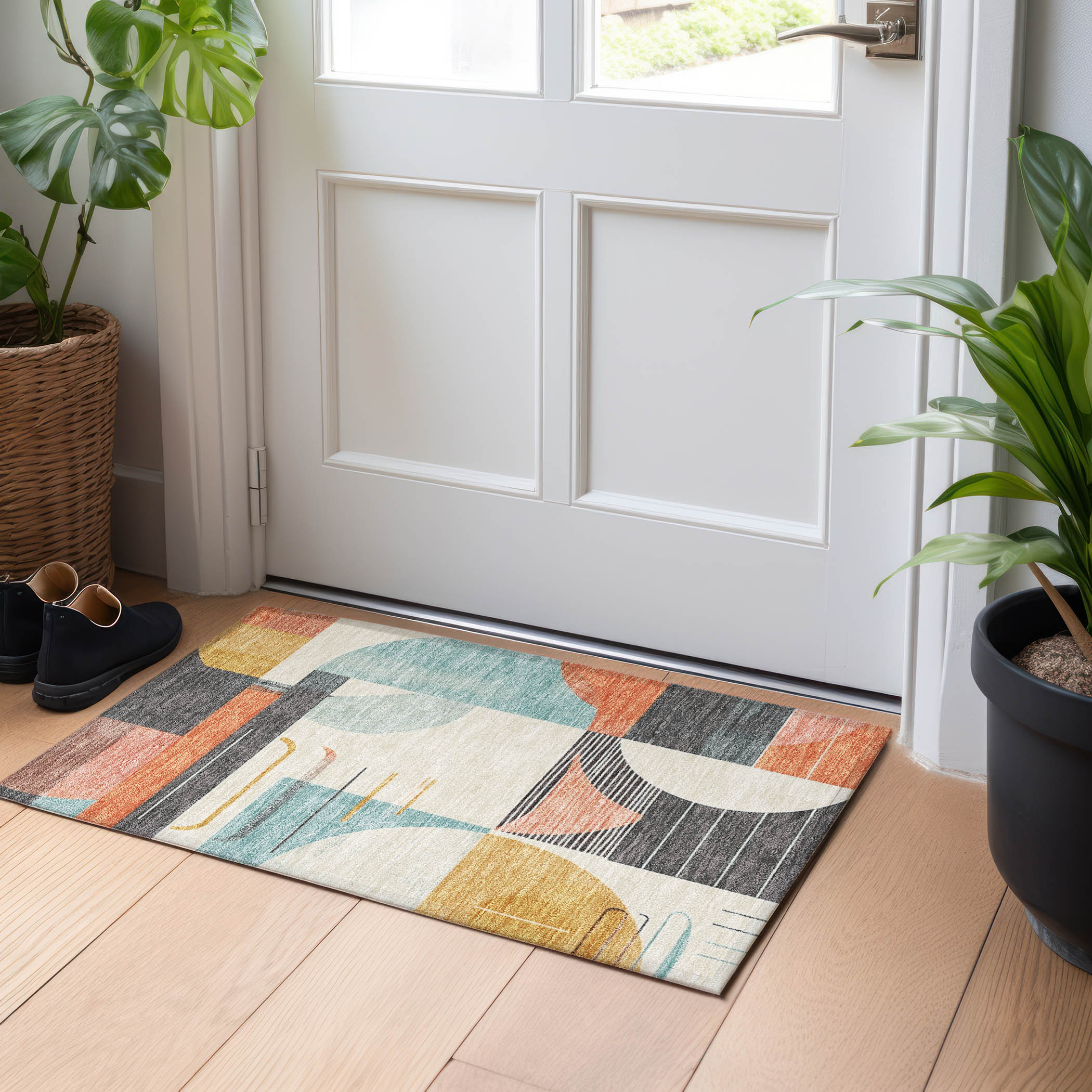 Addison Rugs ACN1694GY20X30 Chantille ACN1694GY 1 x 2 (ft) Loomed Gray Rectangular Indoor/Outdoor Machine washable Pet Friendly Area rug