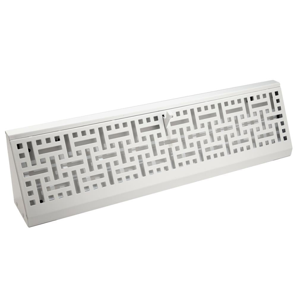 Accord ABBBWHB18 4-1/2-in x 18-in Maximum airflow Steel White Baseboard register ( Outside Width- 2.75-in )