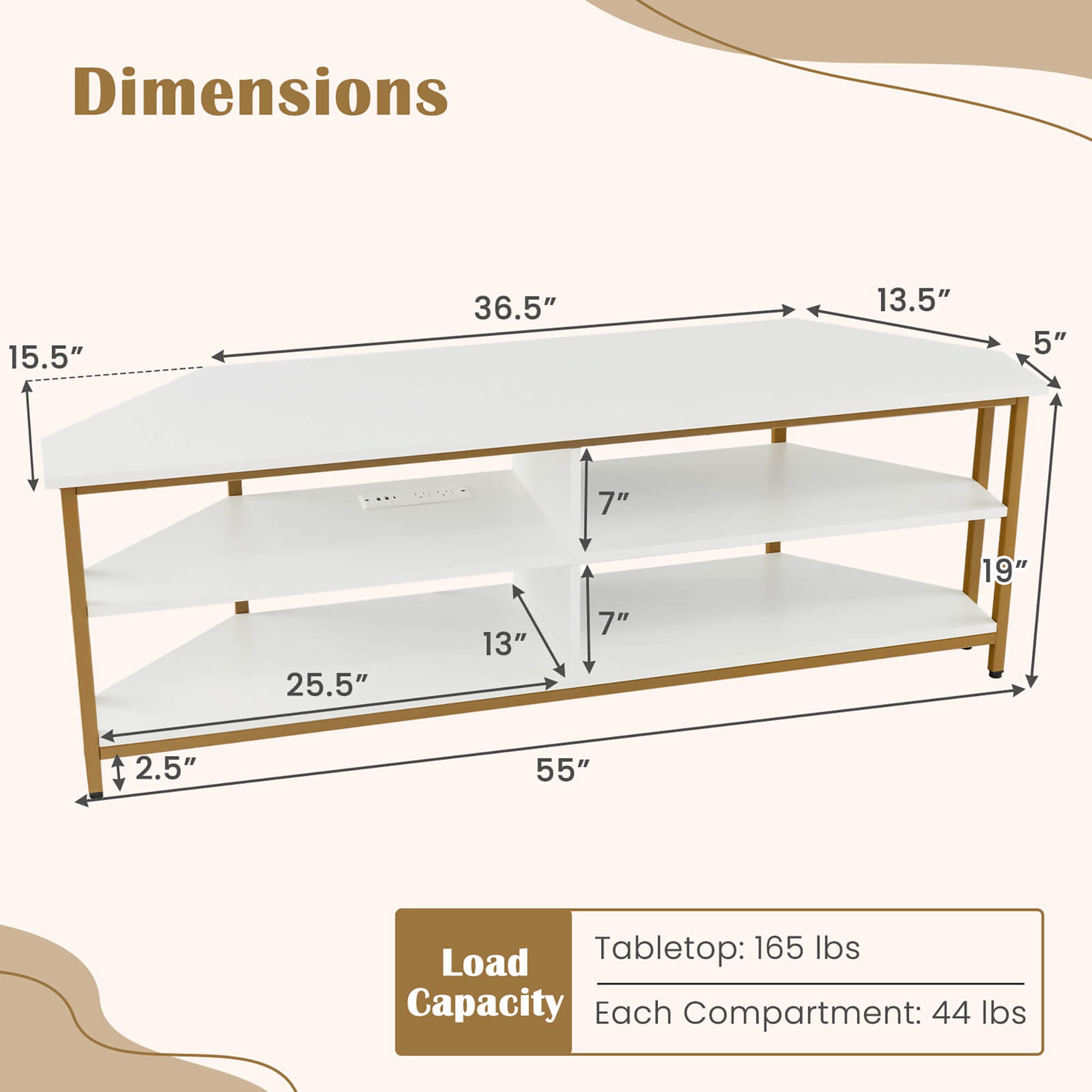 Costway HCST02293 Tv-Stands - View #2