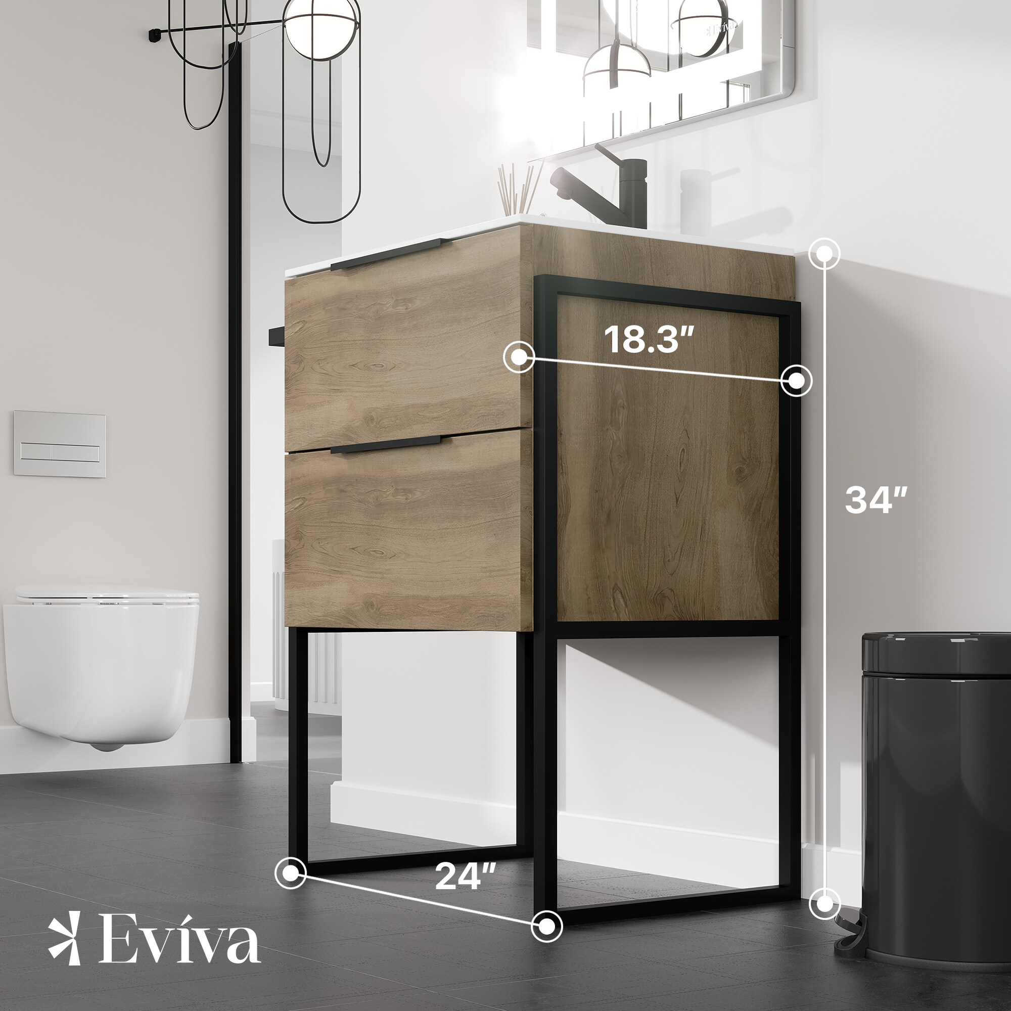 Eviva EVVN523-24NOK/LEGS Bath-Vanity-Combo - View #3
