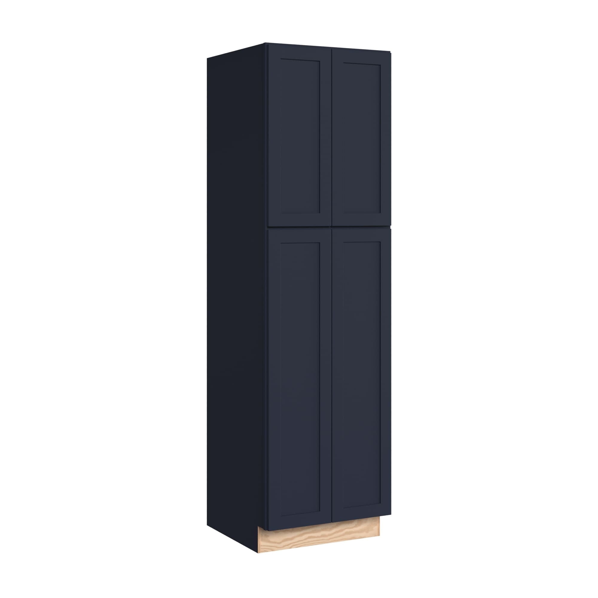 KraftMaid Momentum U242484.ET.SHG77 Deveron 24-in W x 84-in H x 24-in D Midnight Pantry Fully assembled Plywood Cabinet (Recessed Panel Shaker)