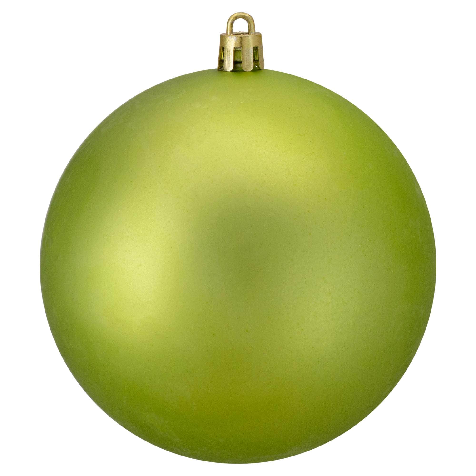 Northlight - Matte Kiwi Green Shatterproof Christmas Ball Ornament 4 inch (100mm)