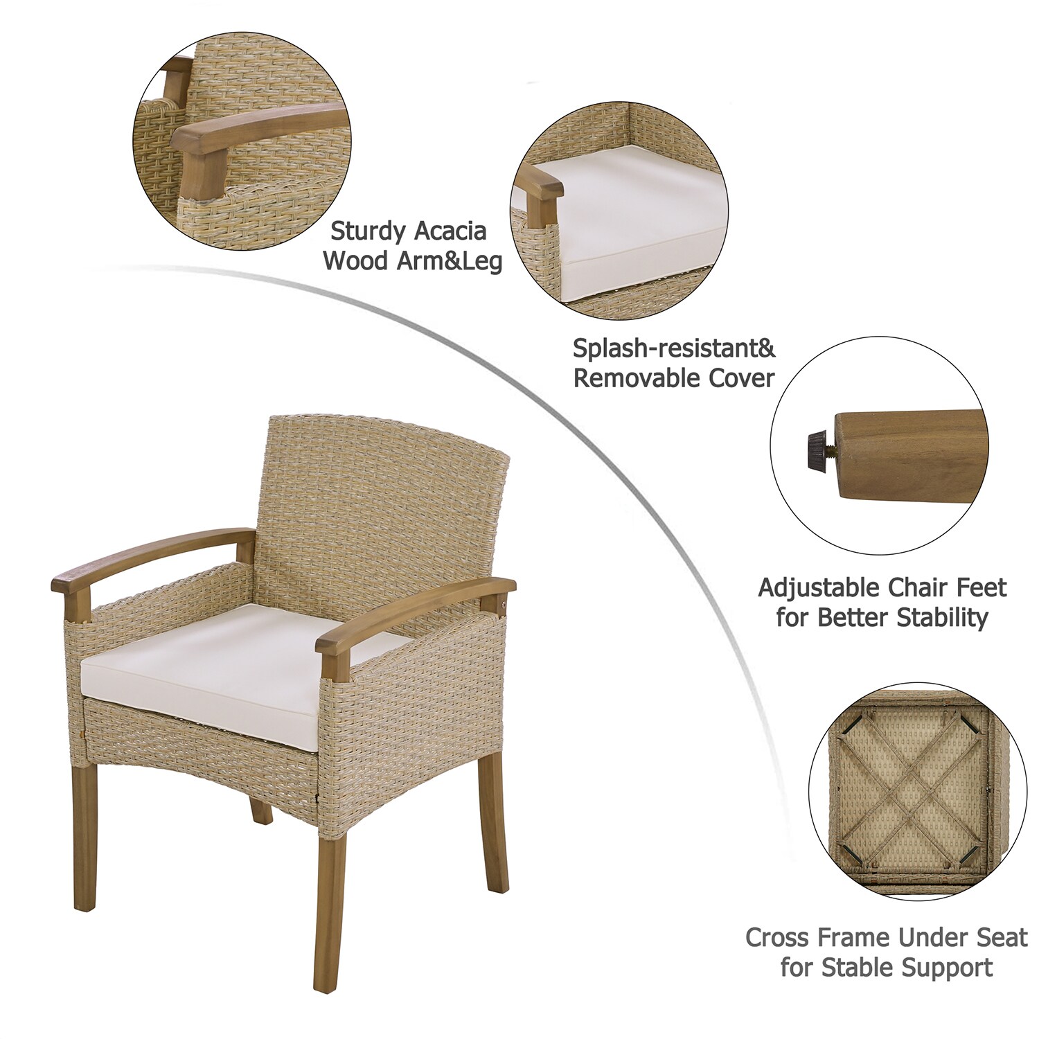 Bybafun YA0200080 Patio-Dining-Sets - View #7