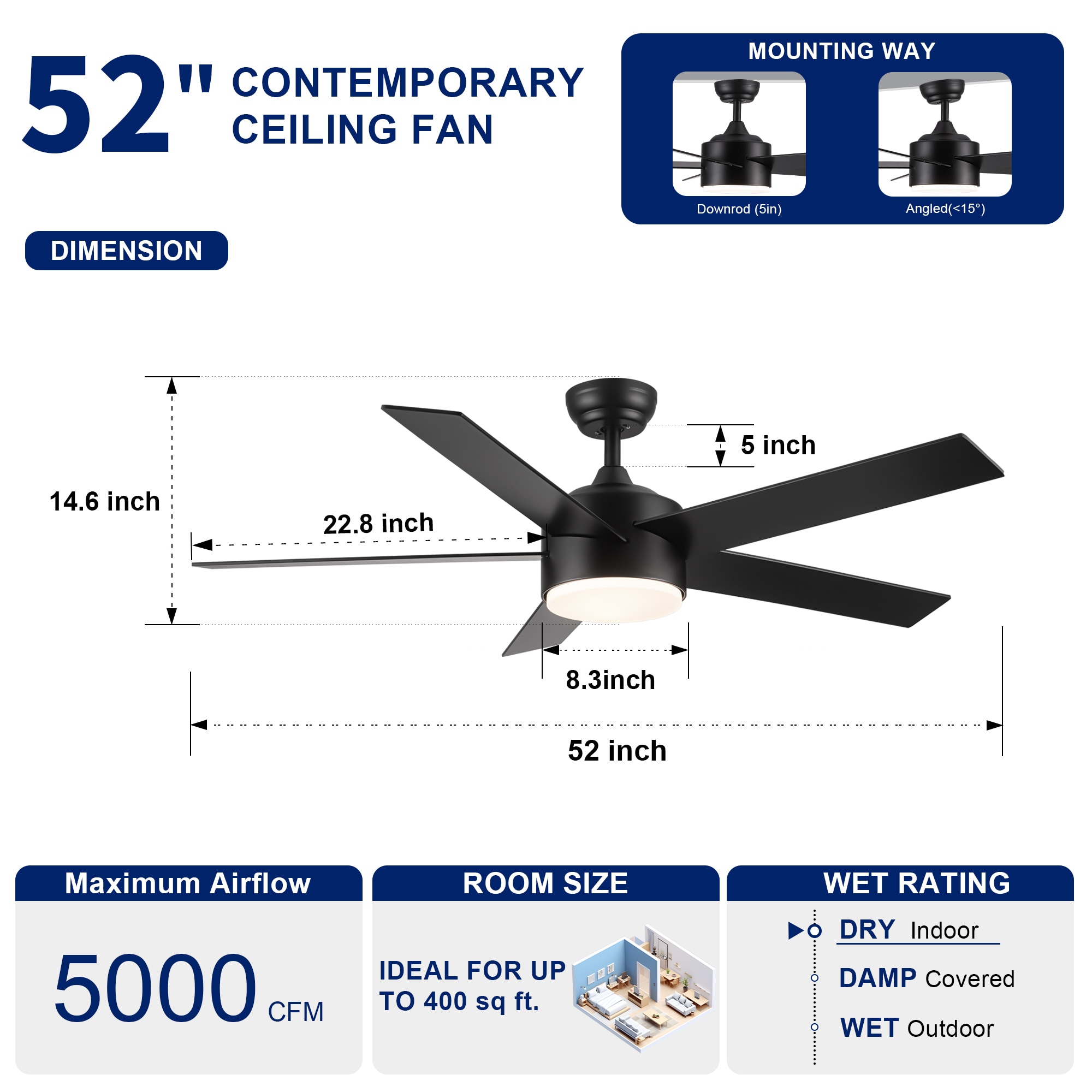 YUHAO LSAC1084BK525 Ceiling-Fans - View #5