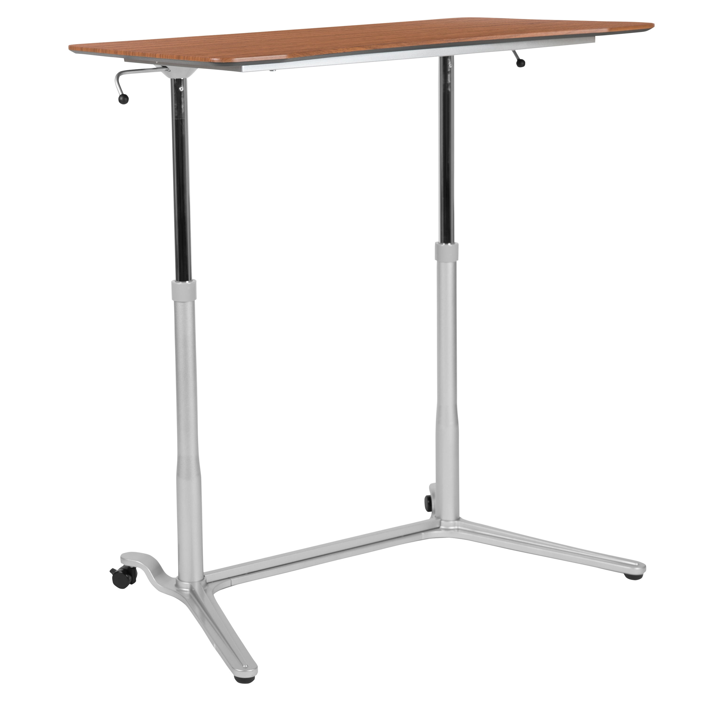 Cherry Wood Adjustable Height Standing Desk