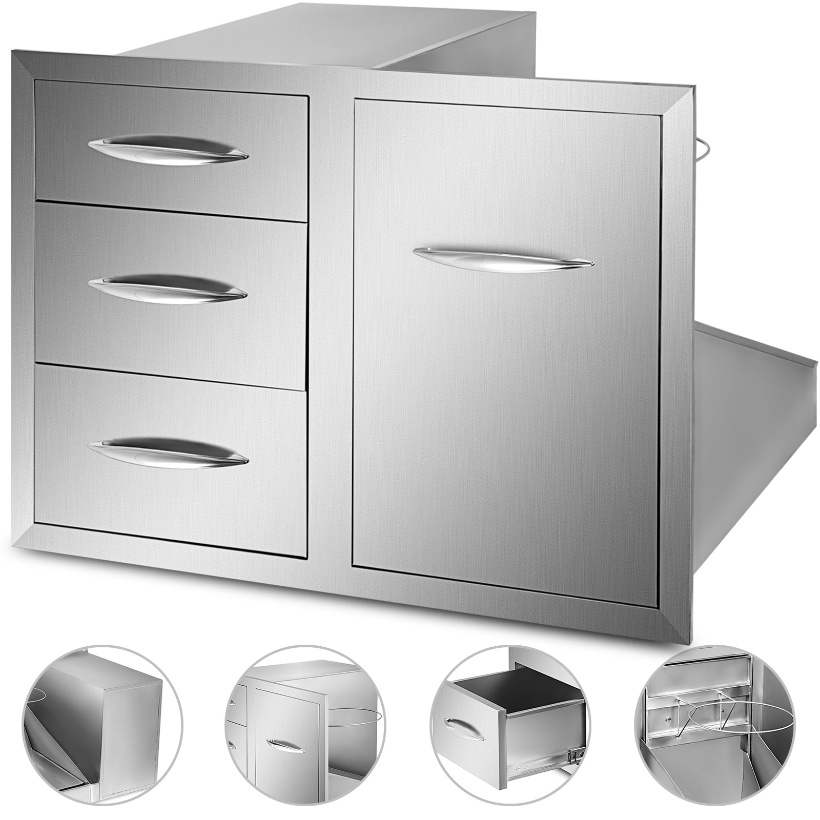 SVOPES Outdoor Kitchen Combo 2 -Piece 29.5-in W x 21.7-in D x 22.6-in H Modular Outdoor Kitchen Grill cabinet #SVOPESCTG22.500032V0