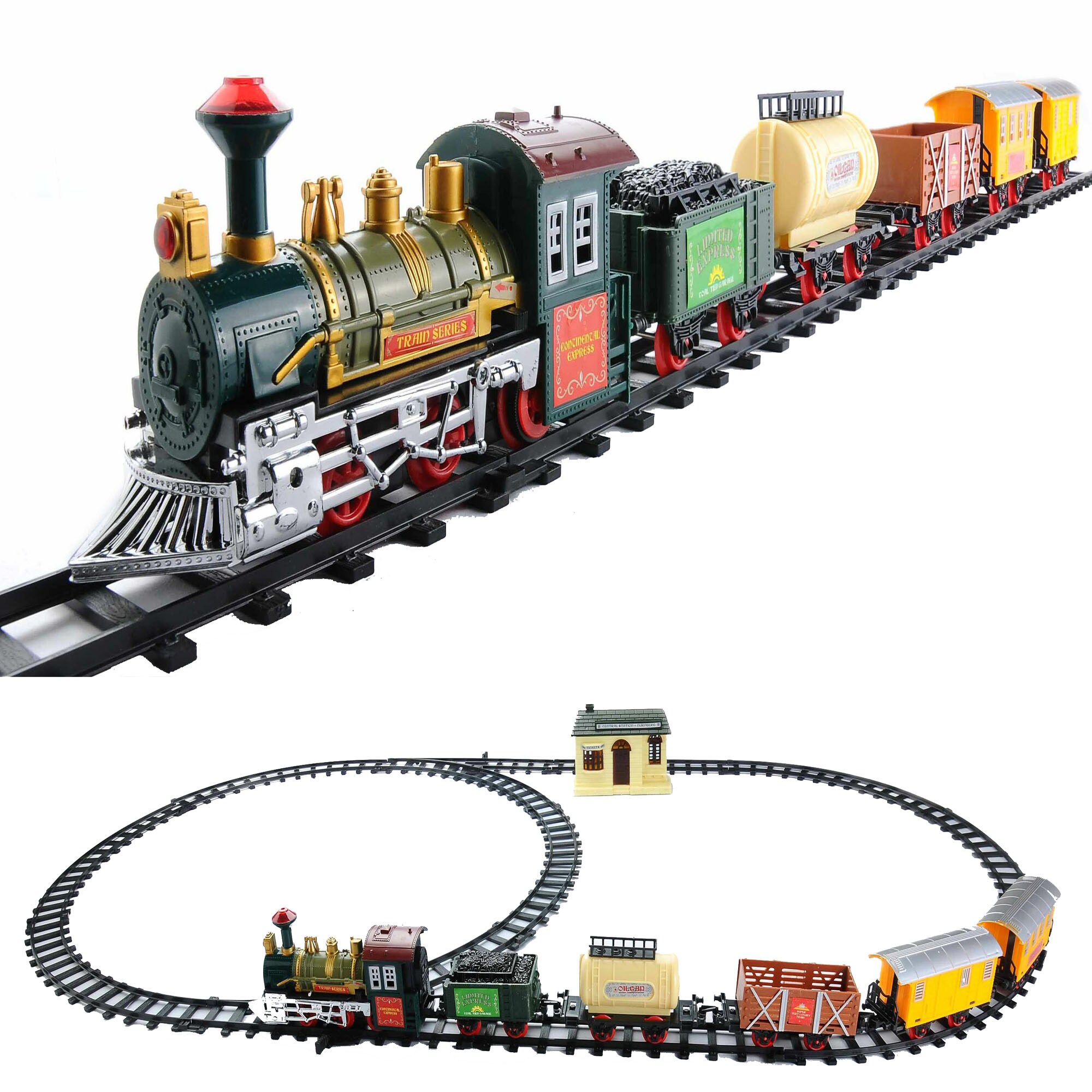 Northlight 4.25-in Lighted Animatronic Decoration Train Battery ...