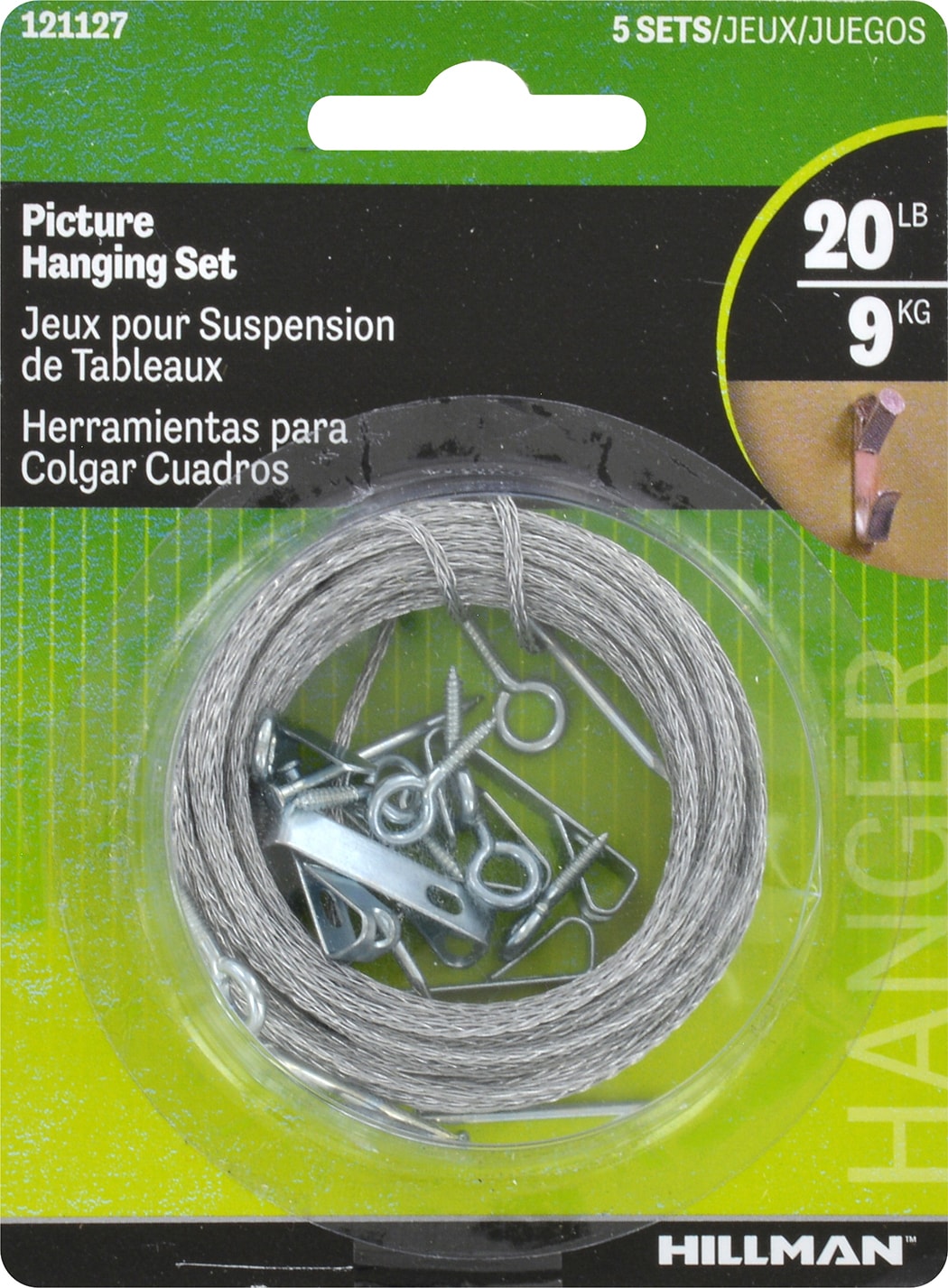 Picture Wire Hanging Kit 100+ Pieces - D-Ring, Screws, Hanging