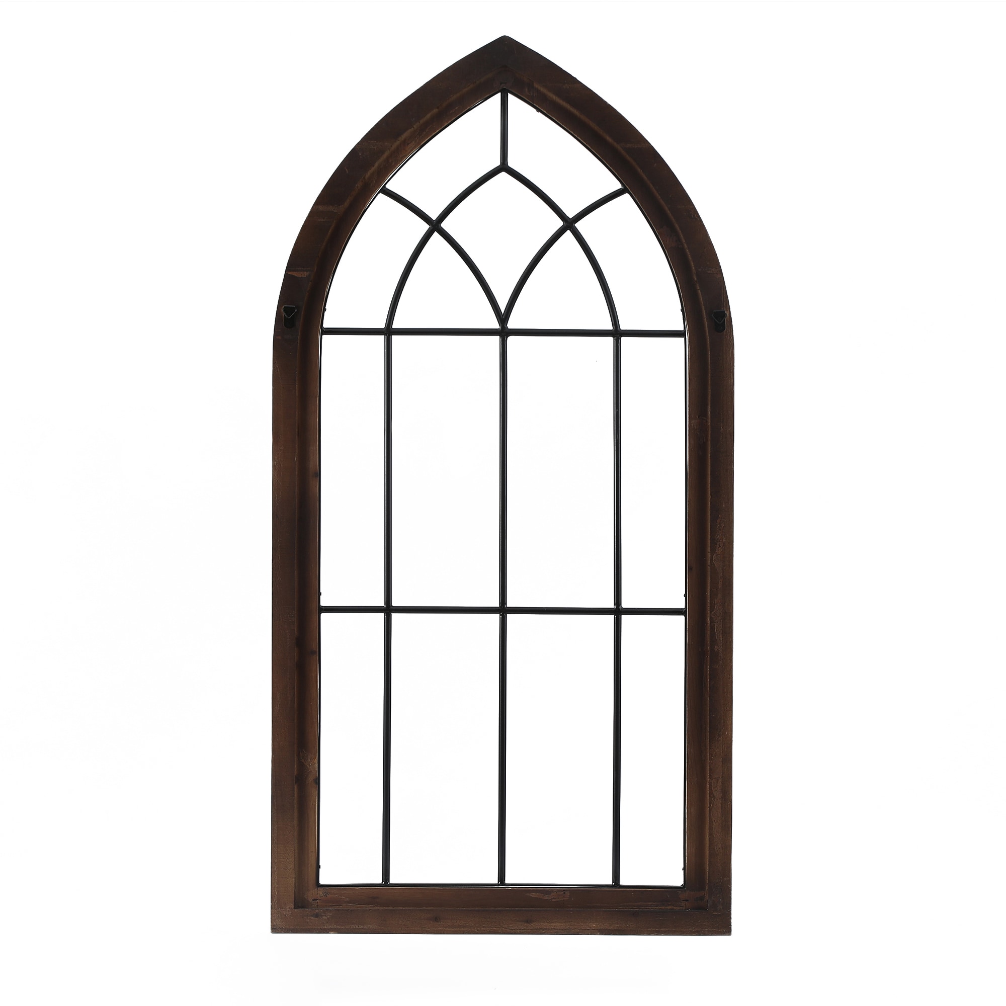 LuxenHome 23.7-in W x 46.5-in H Wood Window Country Wall Accent in the ...