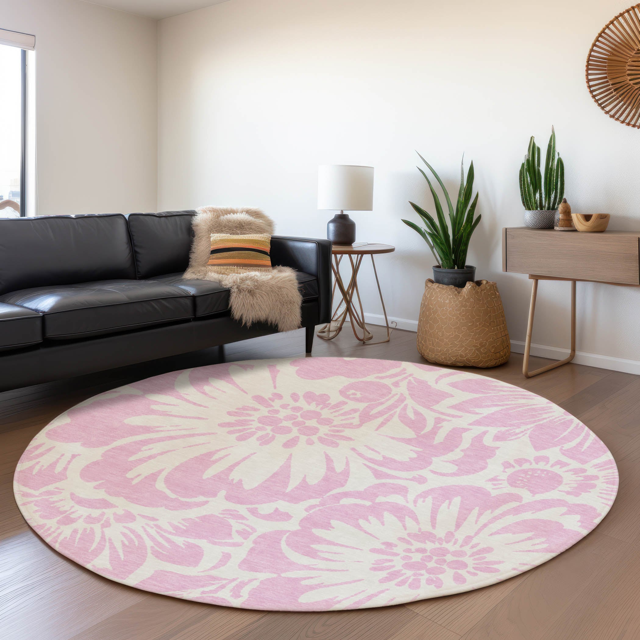 Addison Rugs AMF513OL8RO Mayfield AMF513OL 8 x 8 (ft) Loomed Polyester Olive Round Indoor Abstract Machine washable Area rug