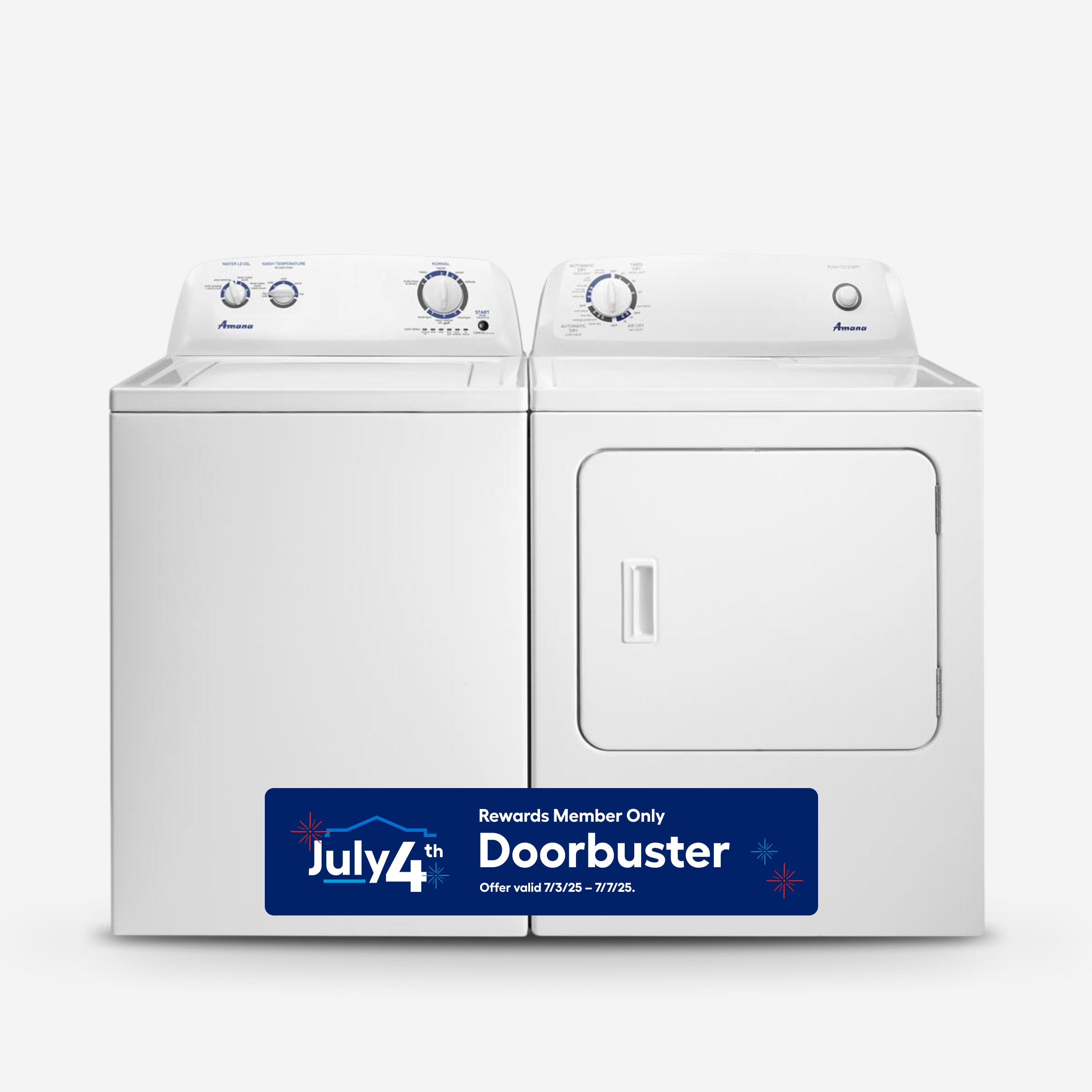 Amana  Top-Load Washer with Agitator & Vented Electric Dryer Set