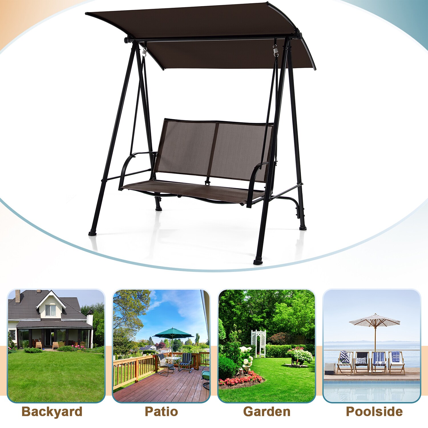 WELLFOR TDG10403CF Swing-Gliders - View #8
