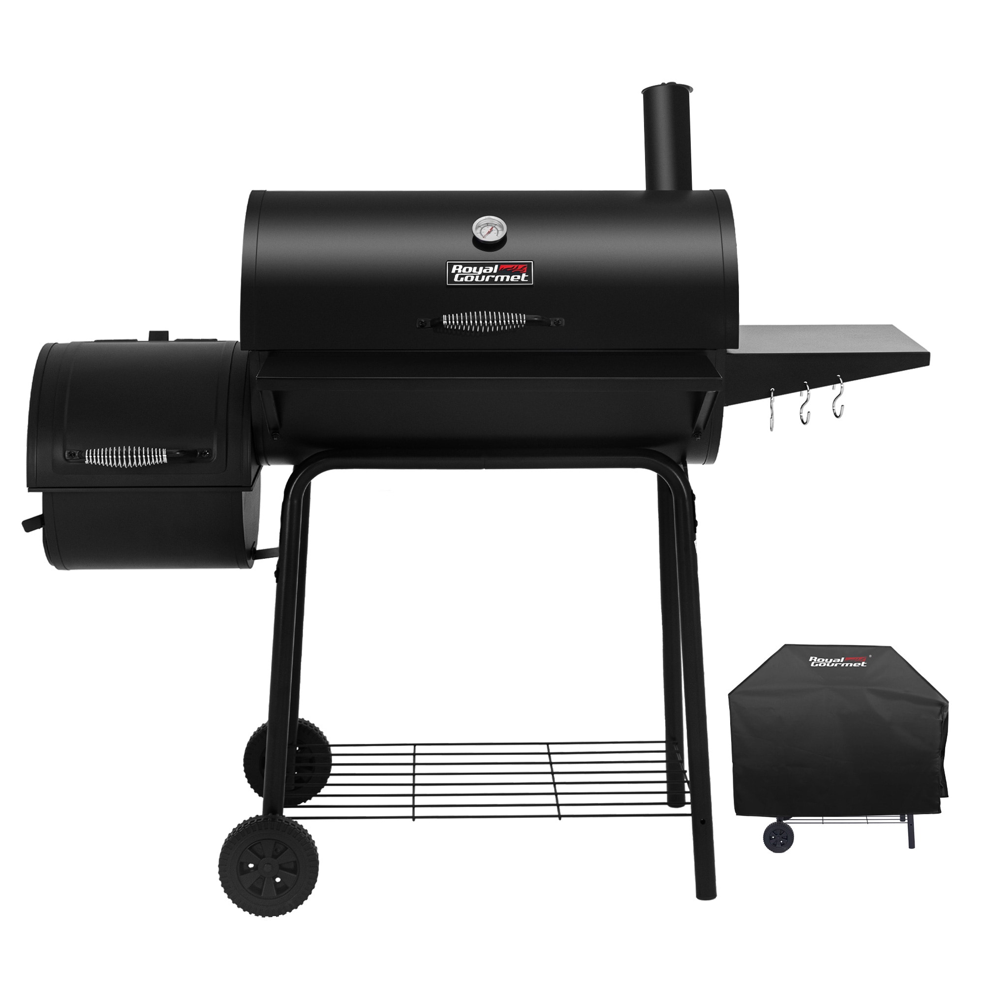 Royal Gourmet Cover Bundle 26.77-in W Black Barrel Charcoal Grill CC1830SC Sansujyuku sansujyuku.com