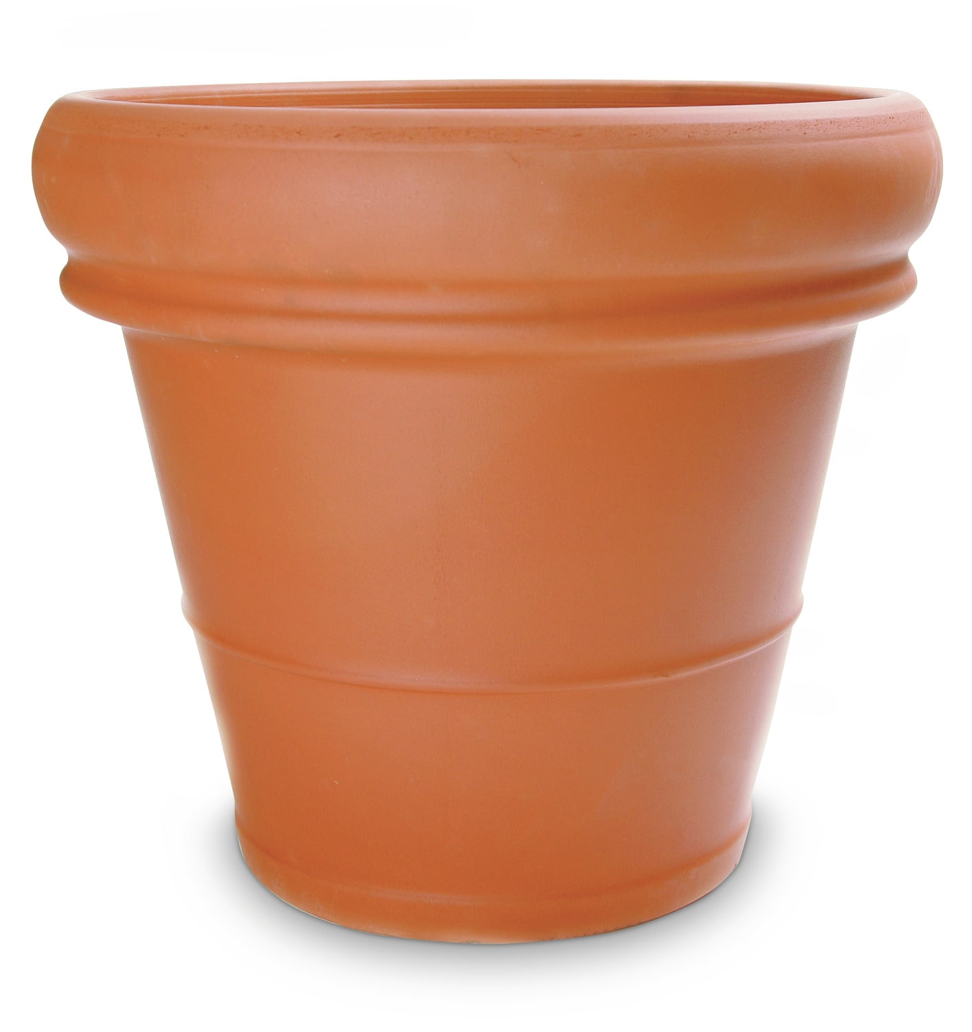 Pennington 10040 18.0-in W Large Orange Clay Outdoor Planter with Drainage Holes