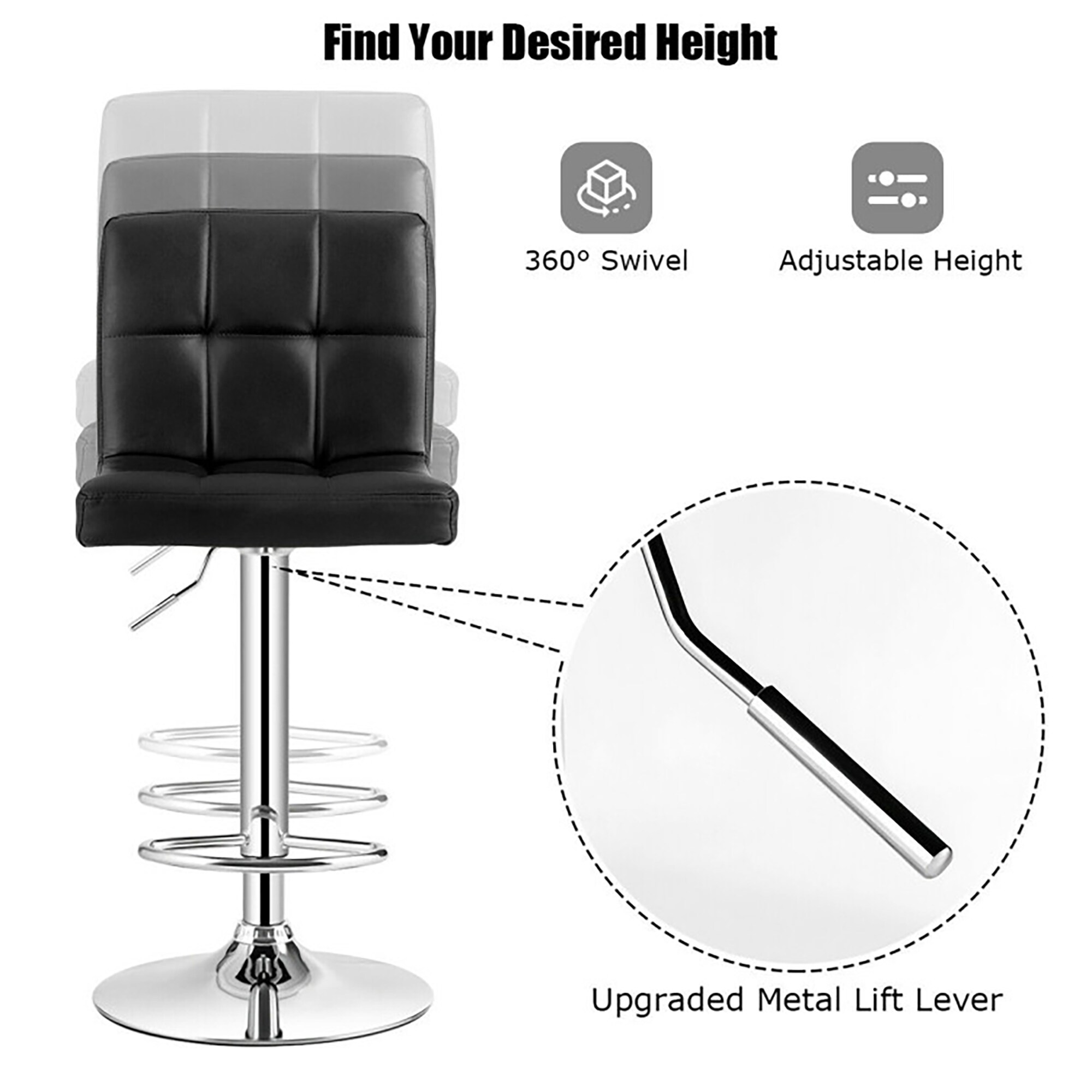 Sumyeg WF-HW66345BK-2-LA stools - View #5