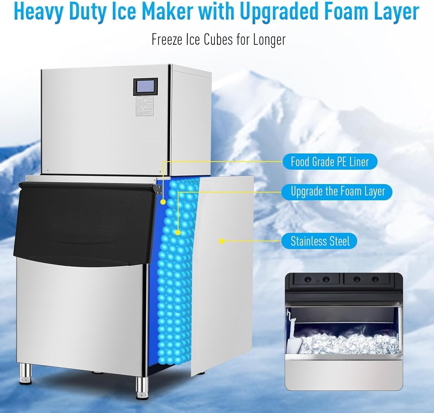 Qeetex LHF-ZBJ-PHO-0ZIPEO4I Commercial-Ice-Makers - View #5