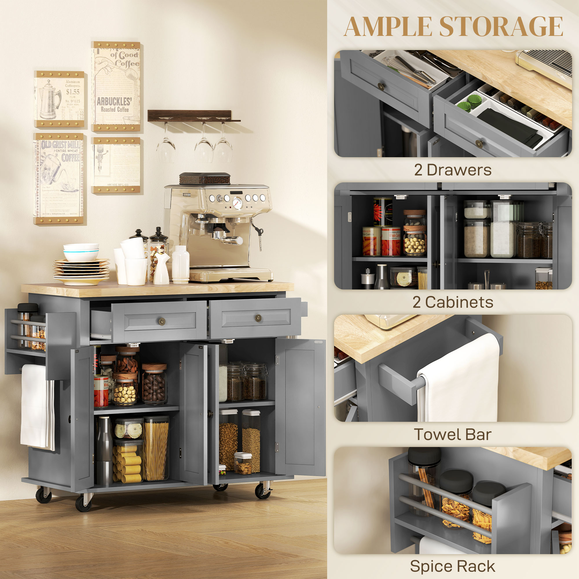 HomCom 801-161GY Home-Bars - View #8