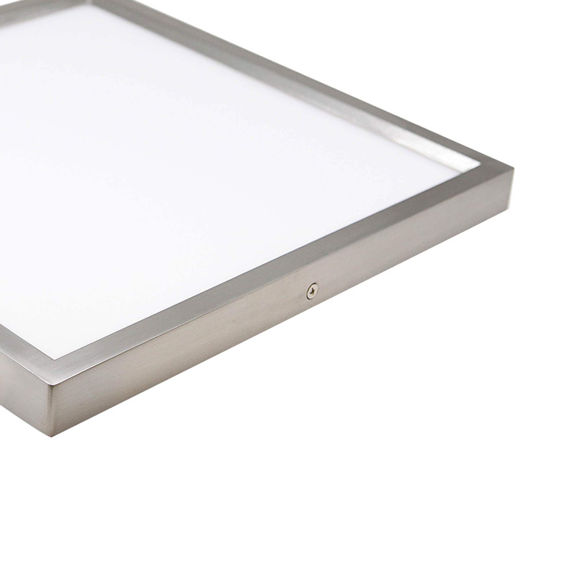 MingBright 13'' Square Brushed Nickel LED Flush Mount Light