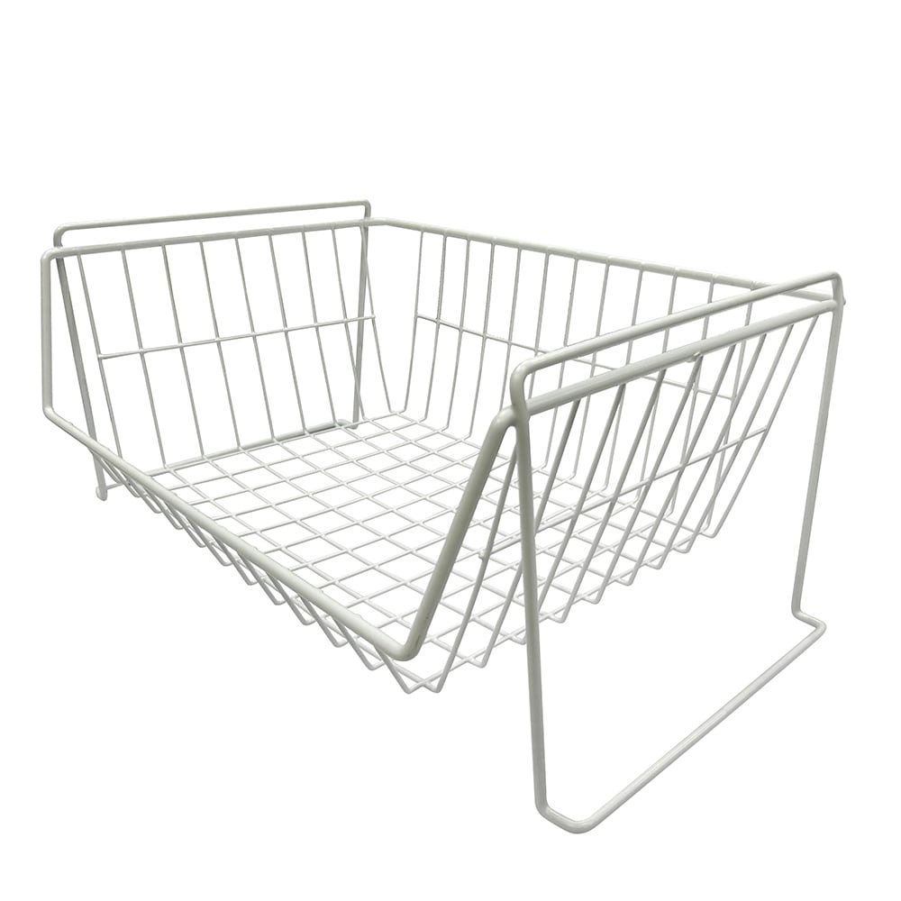 Style Selections 45989EHLLG 19.69-in W x 8.78-in H x 12.6-in D 1 -Tier Freestanding White Metal Helper shelf