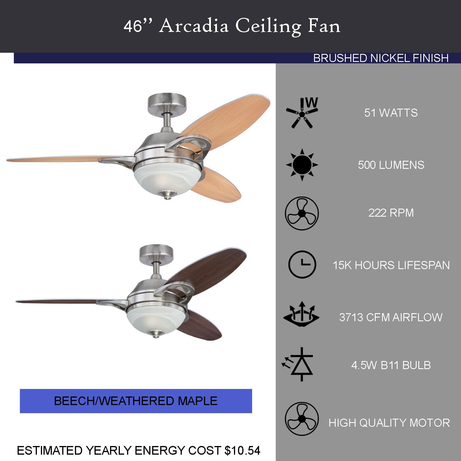 small ceiling fan under 500