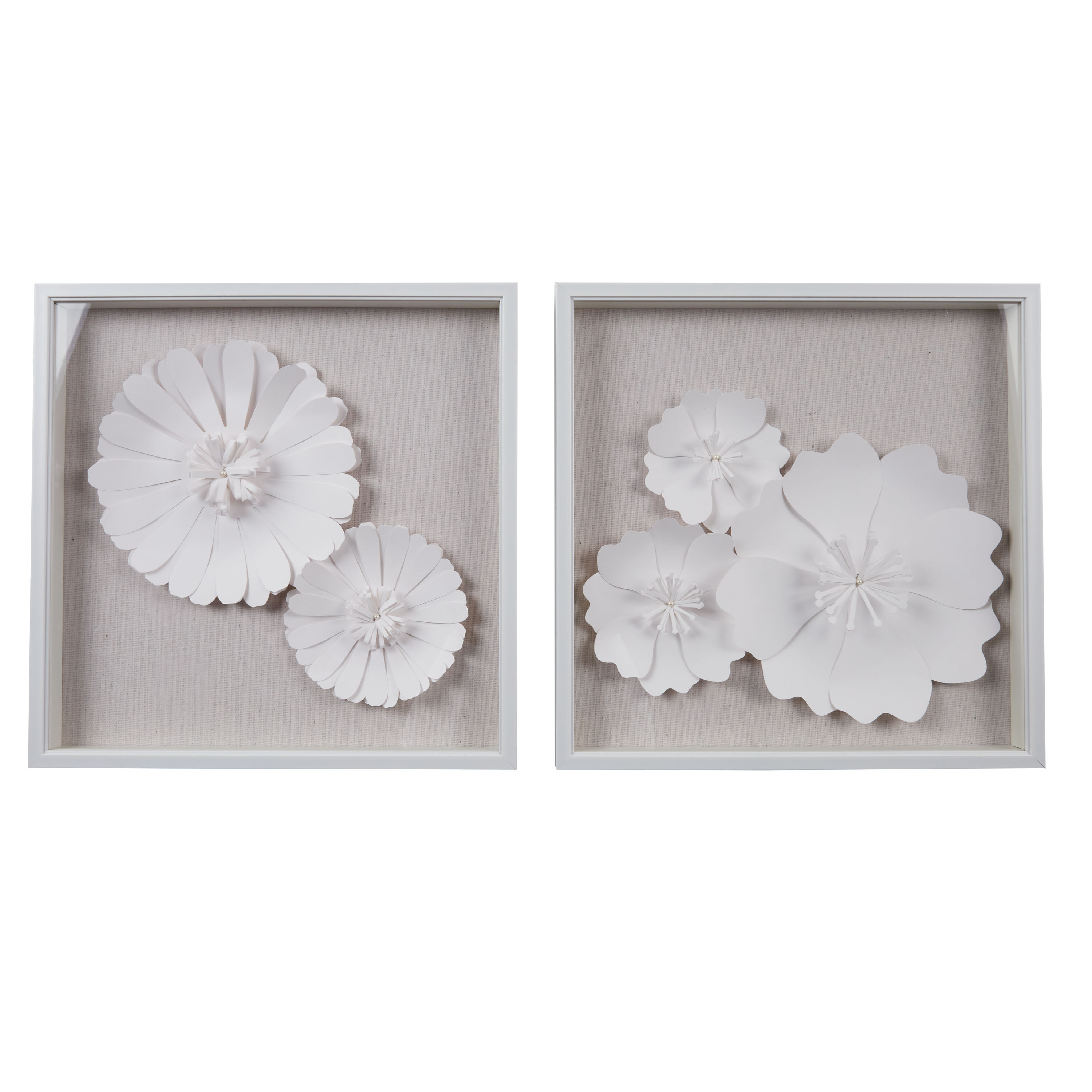 Elegant White Flower Delicate Paper Craft Floral Design In A 3d