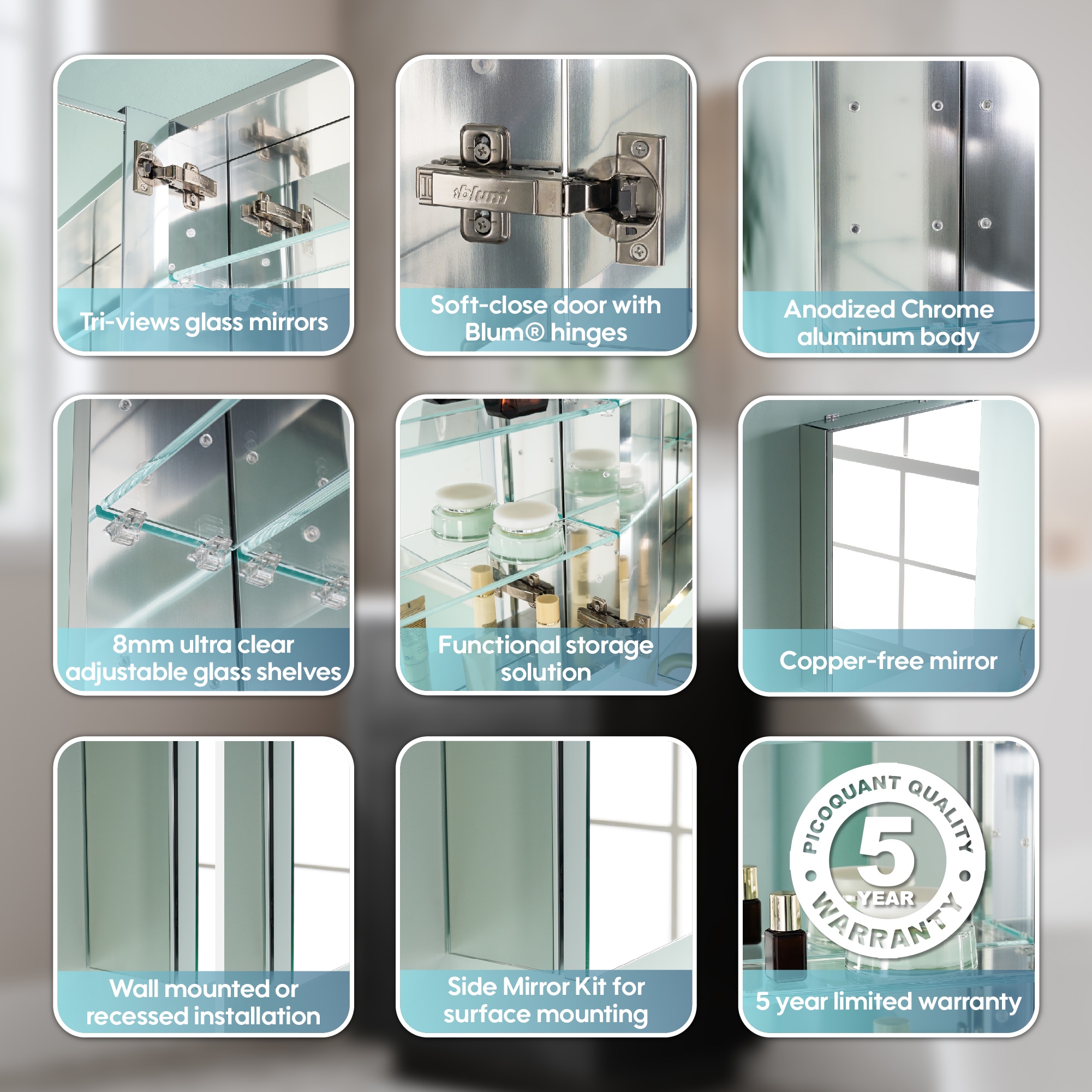 WELLFOR EX-2432DH Bathroom-Medicine-Cabinets - View #6
