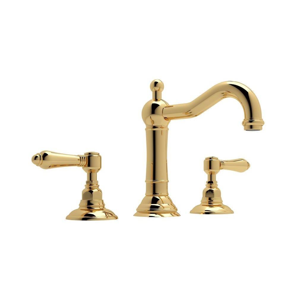 Rohl Italian Brass Widespread 2-Handle Bathroom Sink Faucet with Drain ...