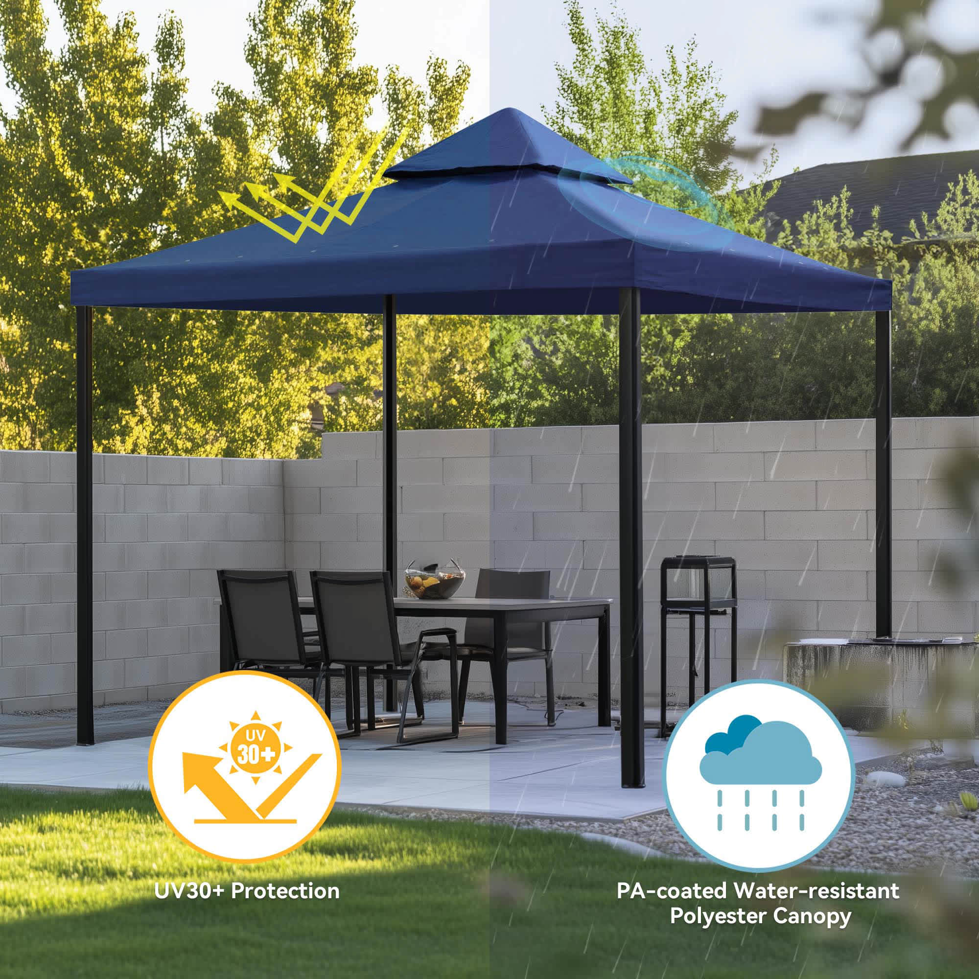 Yescom 07TOP002-10T-NAVY-LO Canopies-Sl - View #3