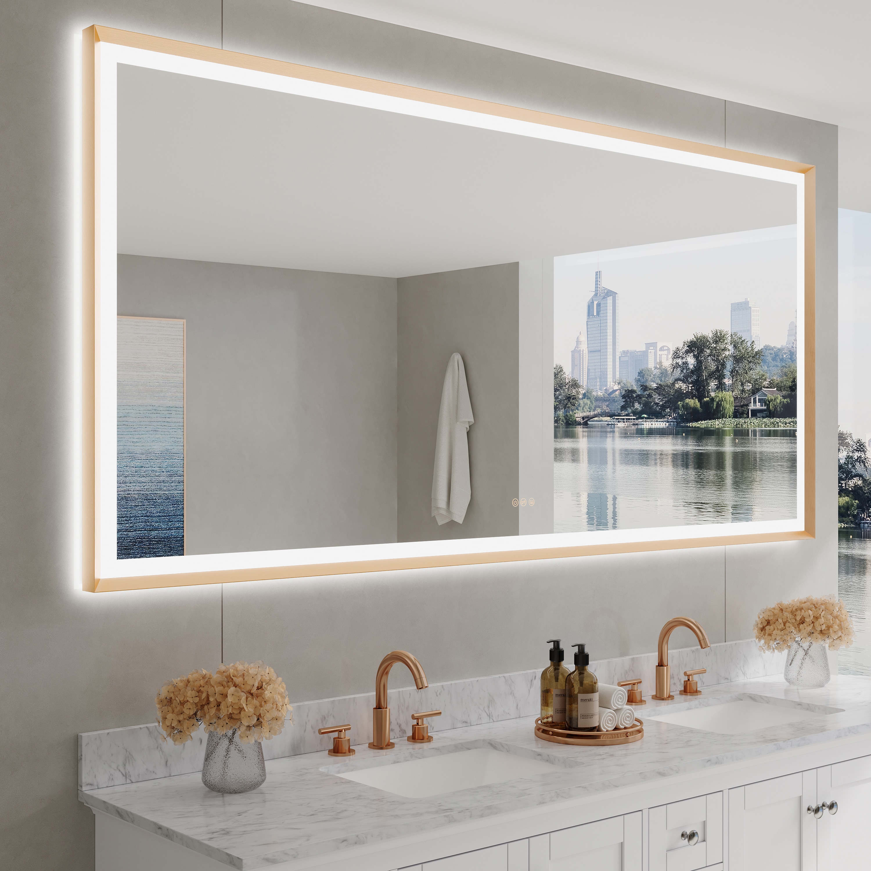 CALVON CLW68440BG Framed-Bath-Mirrors - View #14