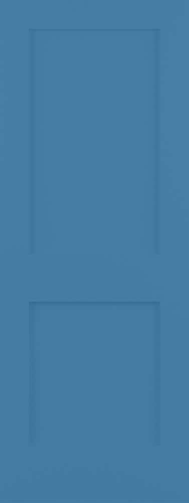 RELIABILT LO1369118 Shaker 24-in x 80-in Blue Heron 2-panel square Smooth Solid core Prefinished Pine Wood Slab Door