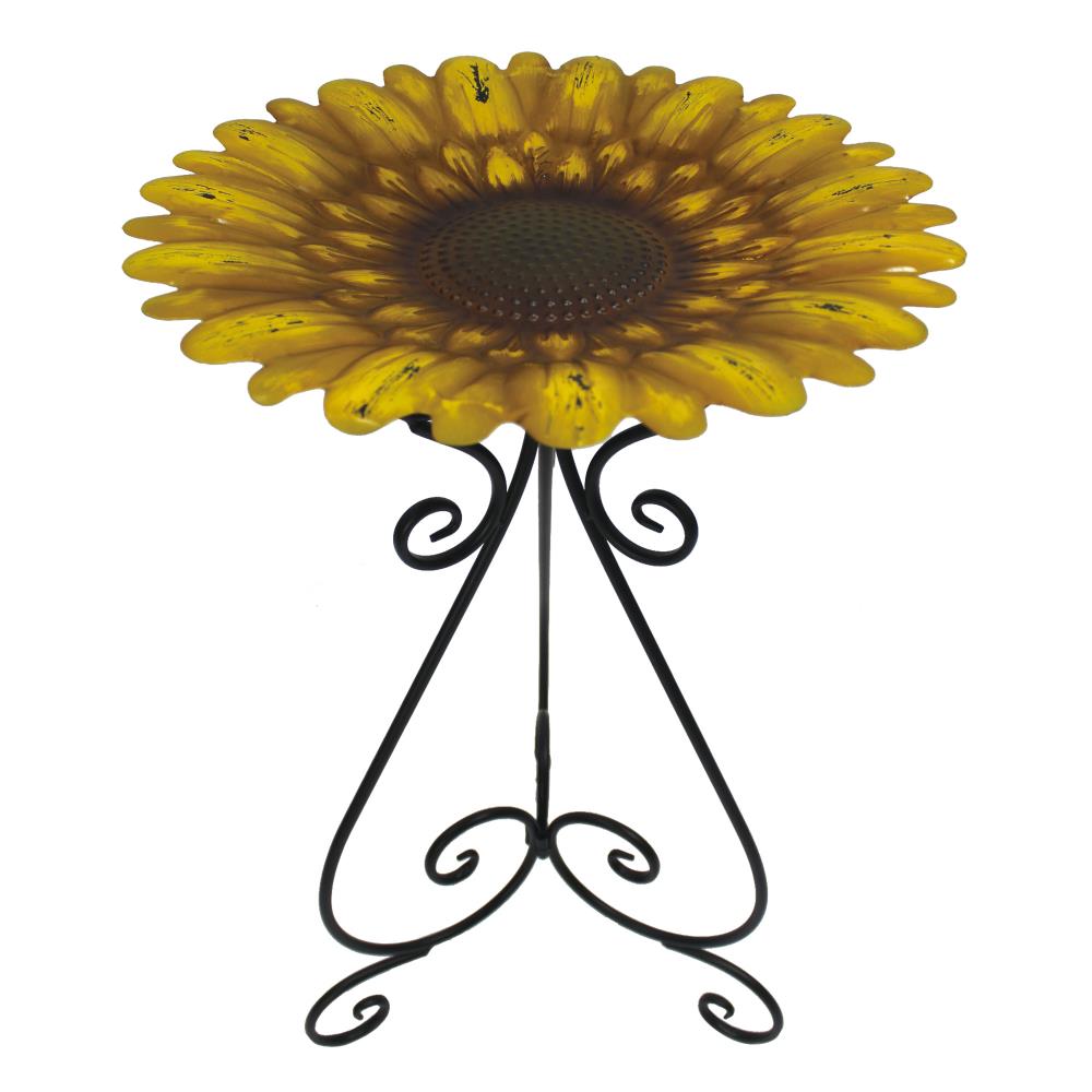 Backyard Expressions 906572 24-in H Multiple Colors Metal Complete Birdbath