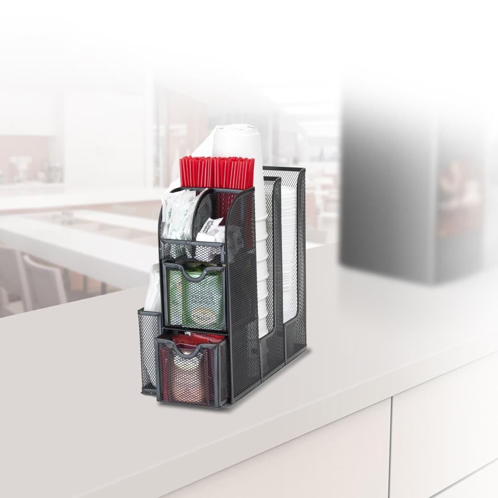 Coffee Condiment Caddy Organizer, 10 Compartments, 5.4 x 11 x 12.6