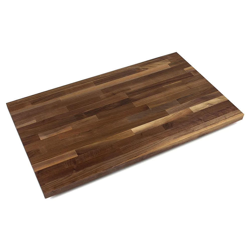 John Boos 222524 WALKCT-BL1825-O Blended Walnut Solid Wood Finish Natural Edge Grain Kitchen Cutting Board Island Top Butcher Block 18 x 25 x 1.5 inches