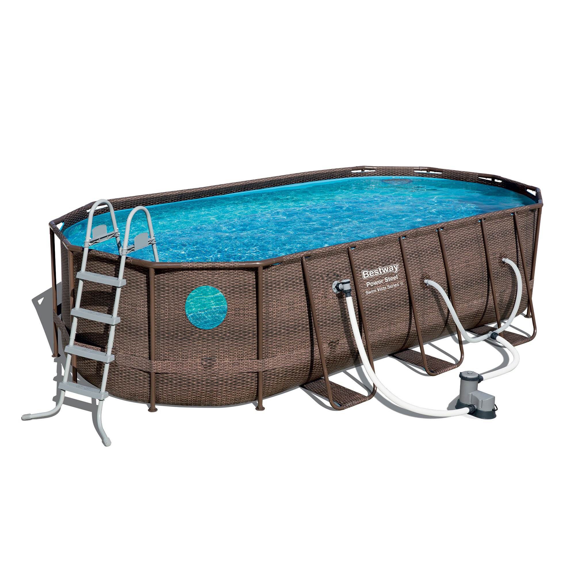 Funsicle 13-ft x 8-ft x 39.5-in Metal Frame Oval Above-Ground Pool