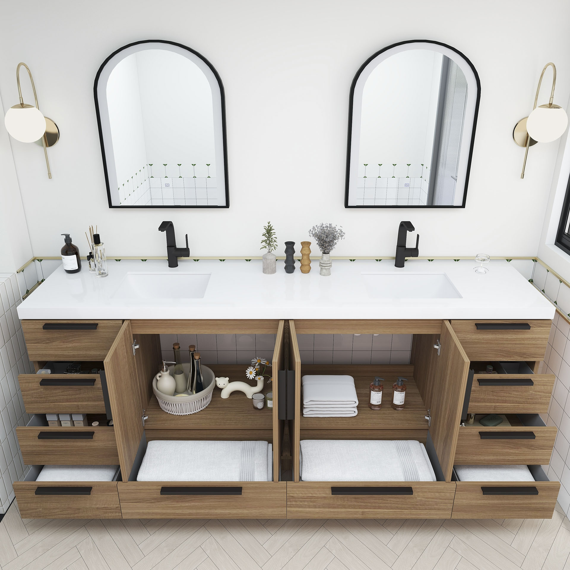 BV Better Vanity CARLA84D-RW Bath-Vanity-Combo - View #5