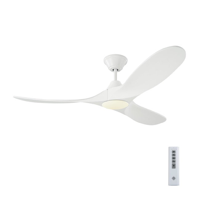Monte Carlo Maverick 52 In Matte White, Monte Carlo Ceiling Fans Without Lights