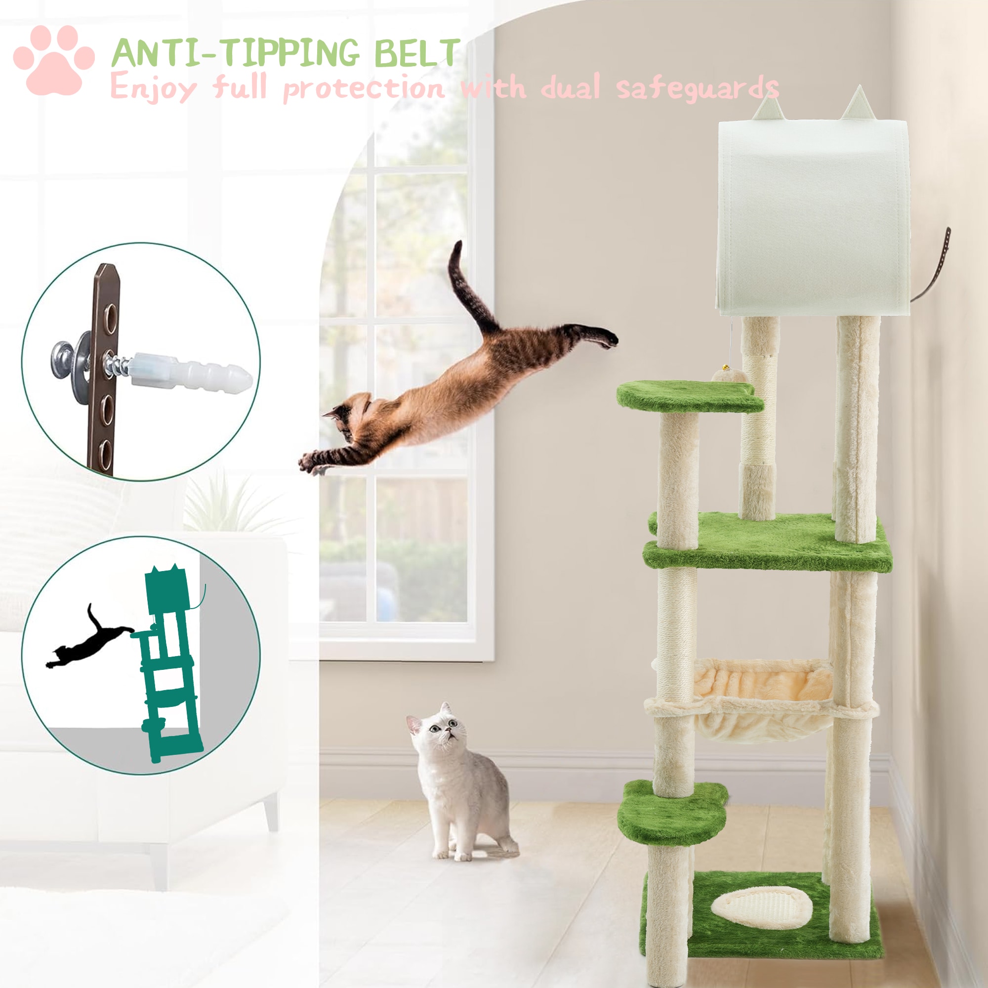 DYHOME CTE143BG-LG-01 Cat-Trees - View #4