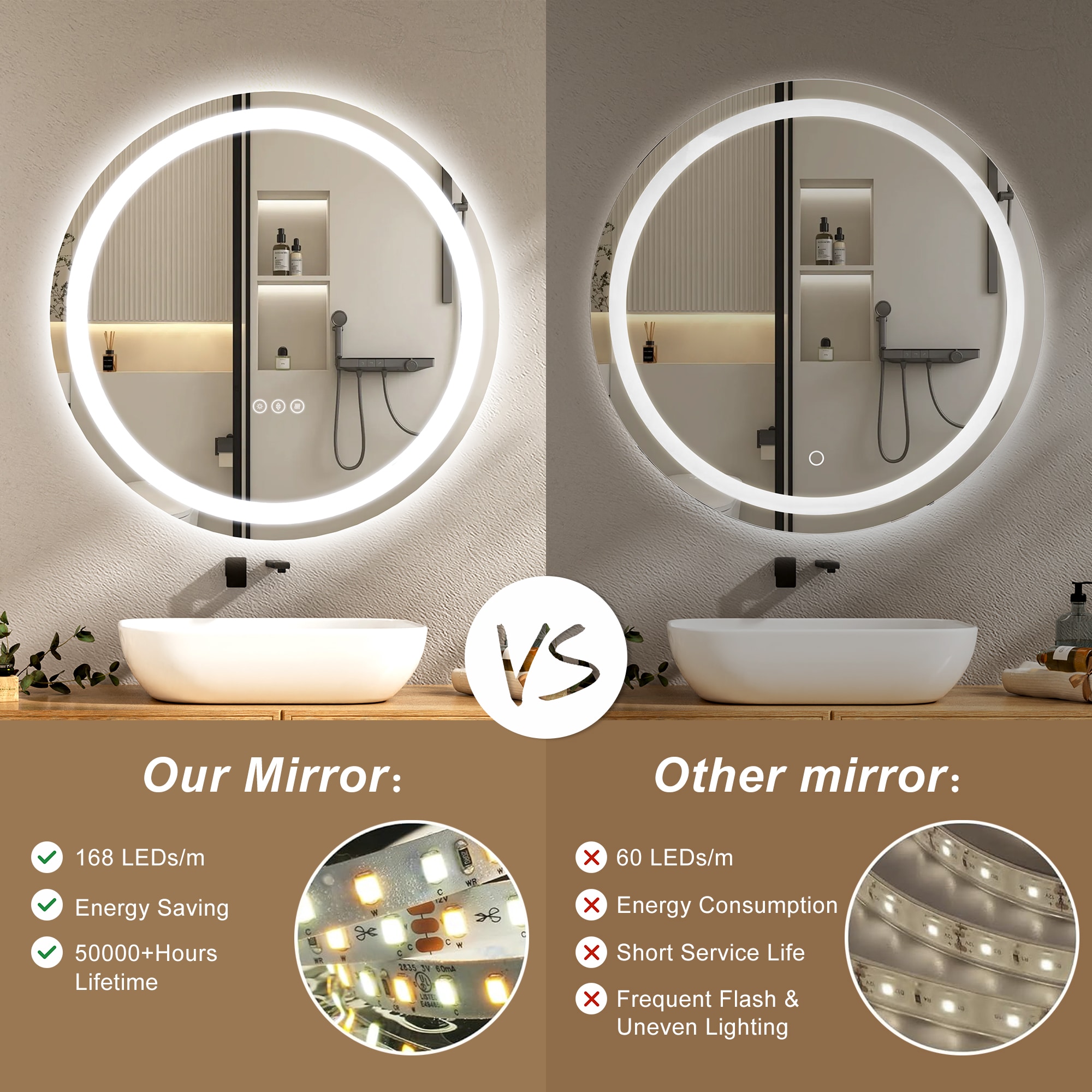 Maxax MR02-24 Framed-Bath-Mirrors - View #4