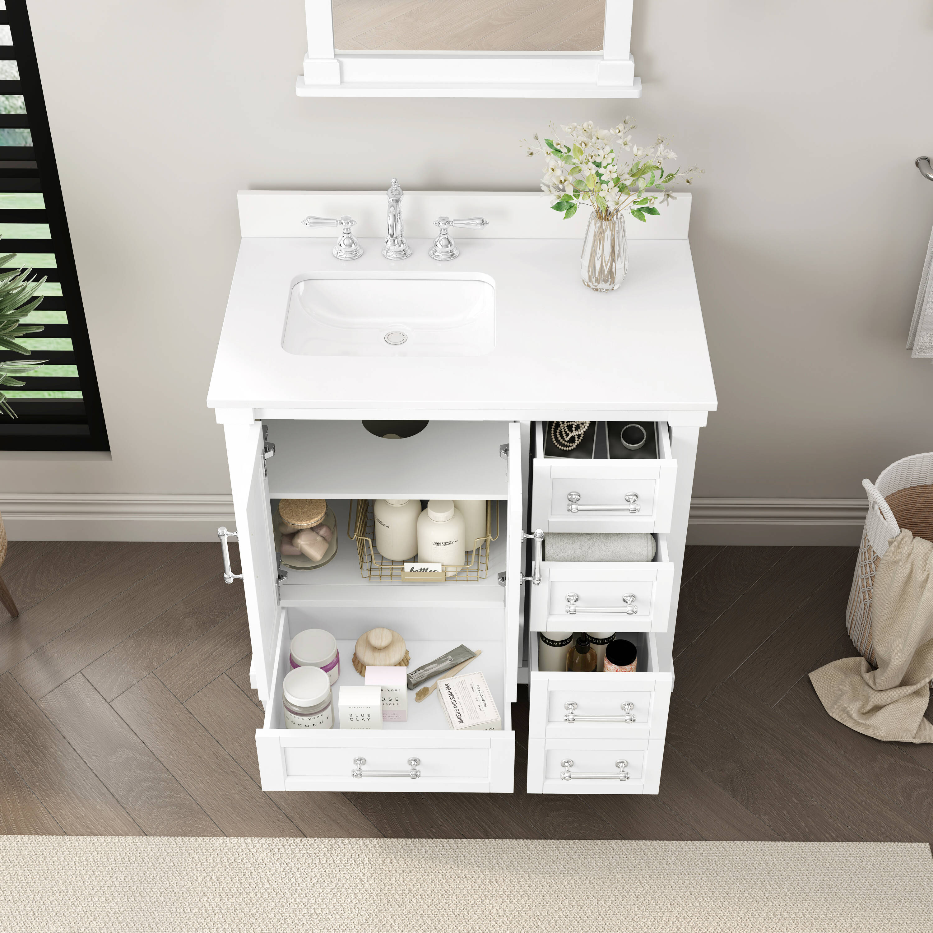 allen + roth TJ02-08V3622WH Bath-Vanity-Combo - View #8