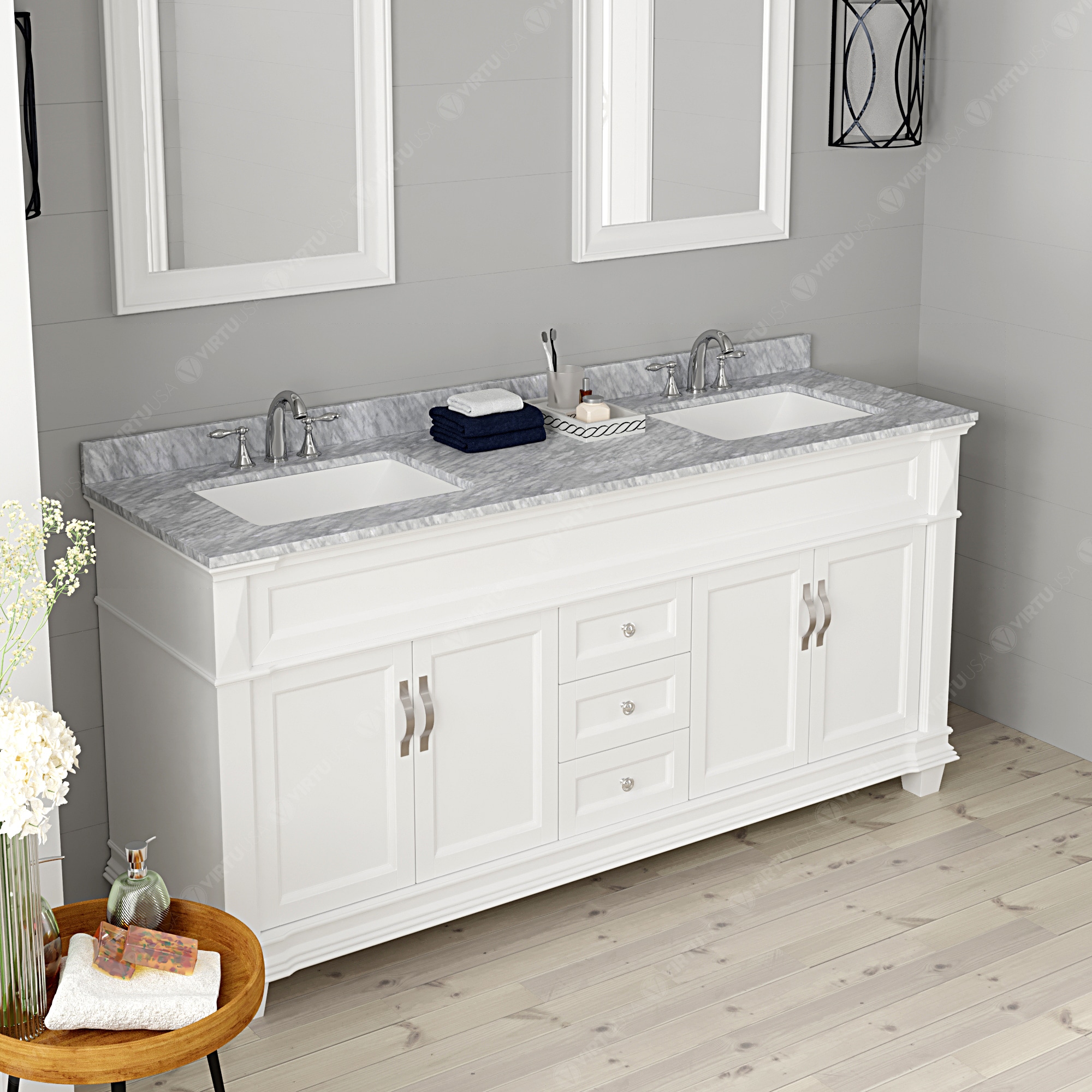 Virtu USA MD-2672-WMSQ-WH Bath-Vanity-Combo - View #3
