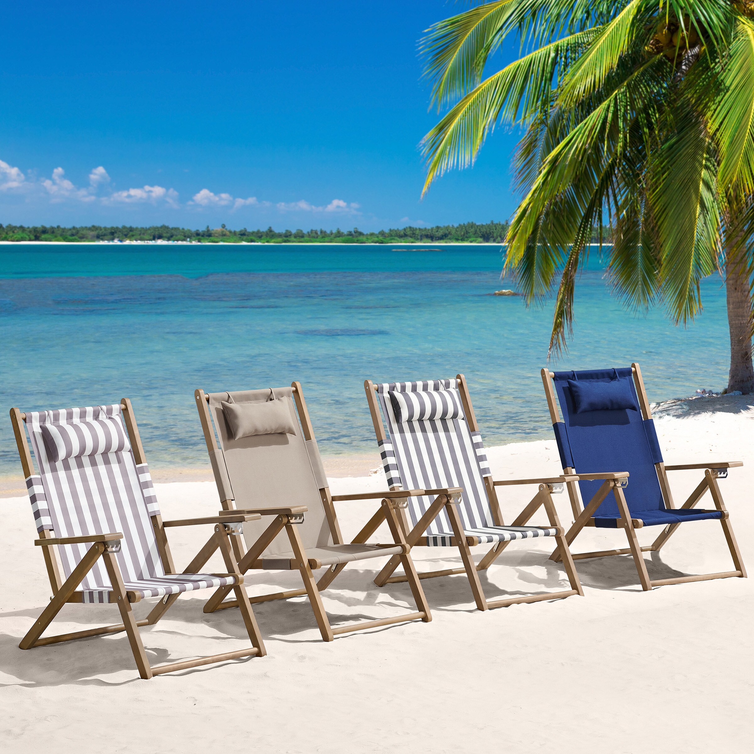 Lavish Home 80-OUTD-FLDBCH-4-2 Beach-Camping-Chairs - View #14