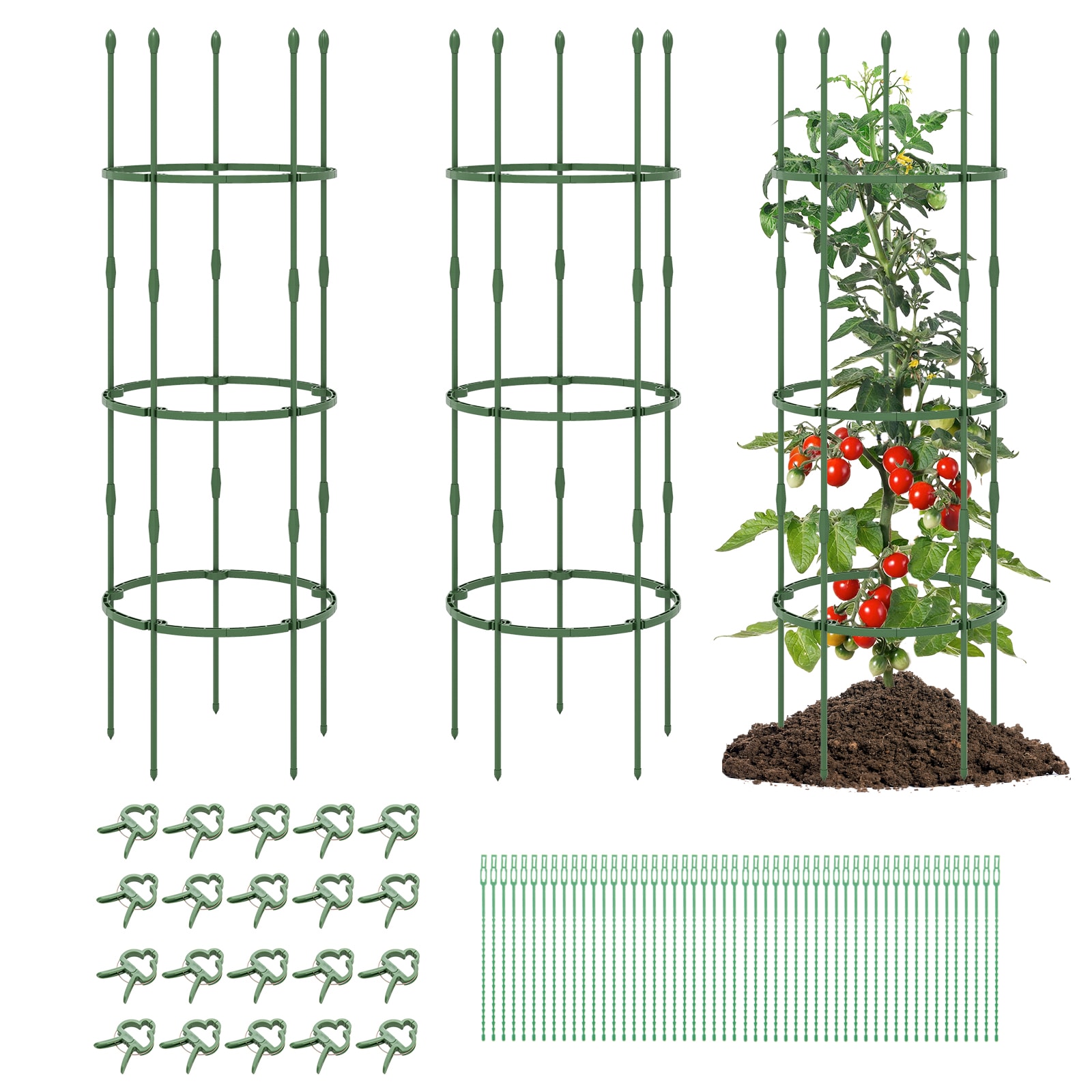  YSGT416670GN 20-Inches W x 60-Inches H Green Garden Trellis For Climbing Plants For Cucumbers For Roses For Tomatoes