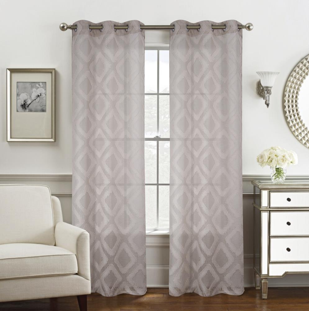 Light Taupe Window Curtain Panels: 76" x 84" Grommets 2 Set of Two 