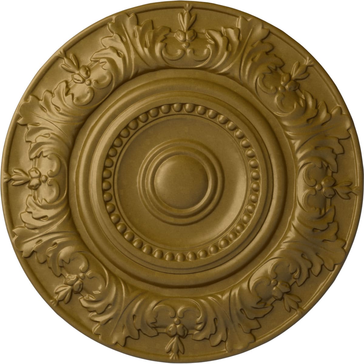 Ekena Millwork CM20BXGLS Biddix 20.875-in W x 20.875-in L Painted Gold Polyurethane Whole Ceiling Medallion