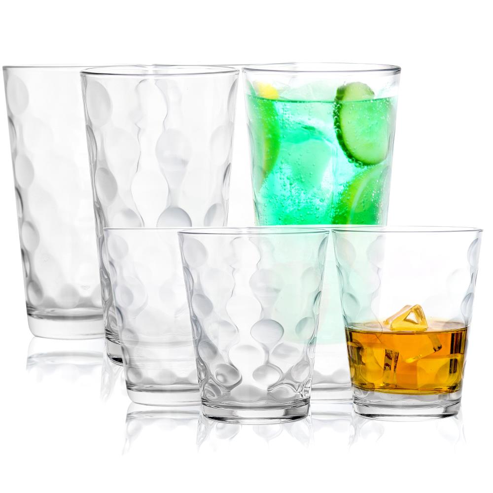 Pasabahce 15-fl oz Glass Clear Drinkware Set of: 16 in the Drinkware  department at
