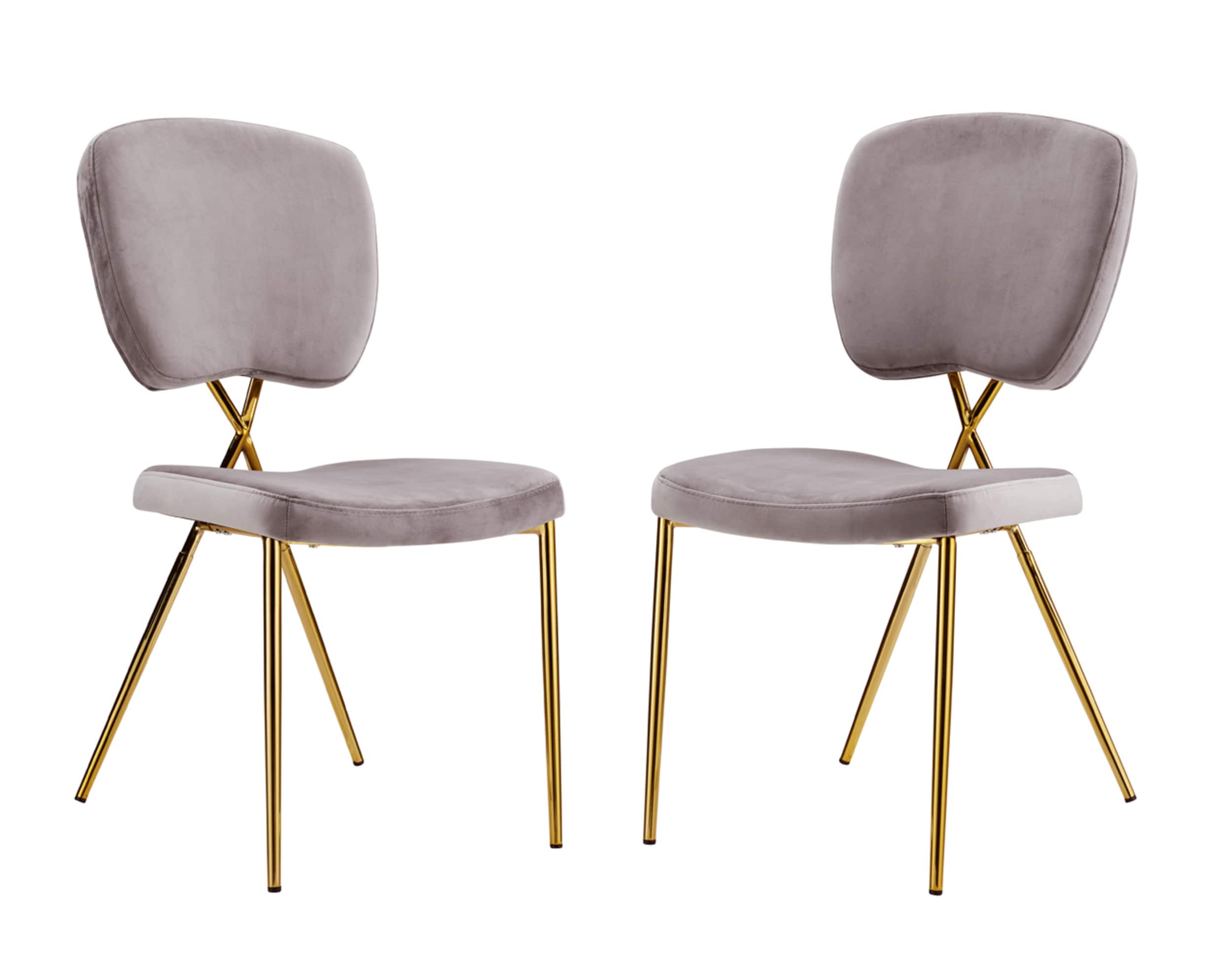 Chic Home Design FDC9588-LW Set of 2 Chrissy Contemporary/Modern Velvet Upholstered Side Chair (Wood Frame)
